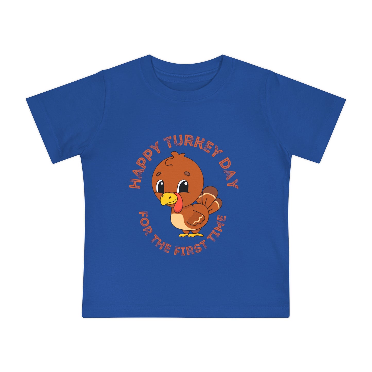 Happy Turkey Day for the First Time Baby Short Sleeve T-Shirt