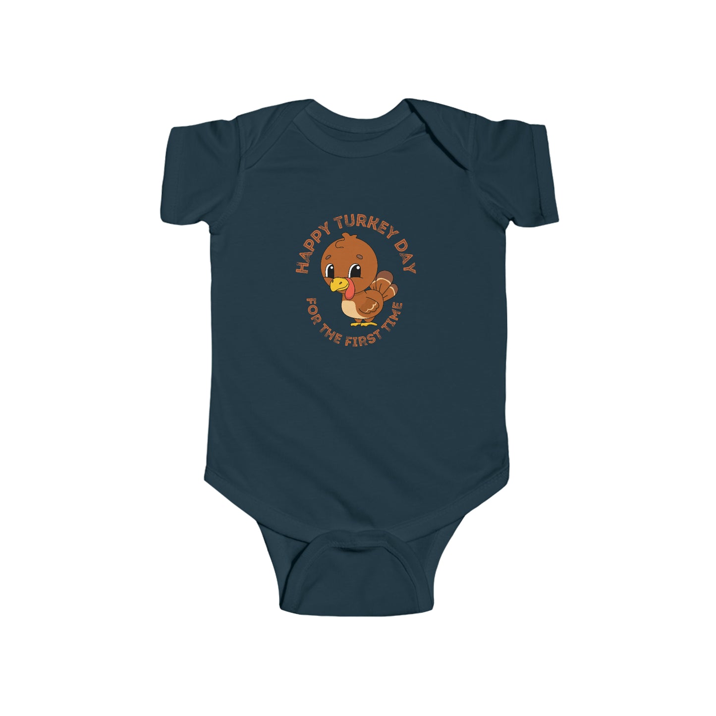 Happy Turkey Day for the First Time Infant Fine Jersey Bodysuit