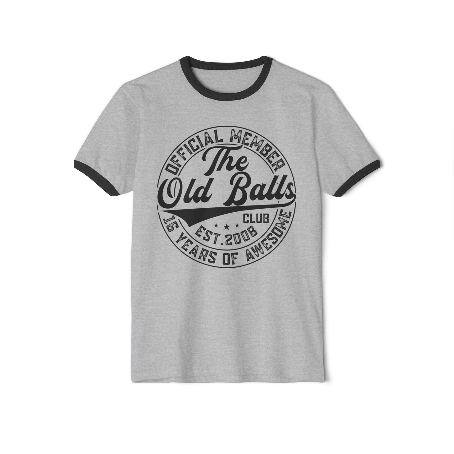 The Oddballs Club, 16 Years of Awesome, 16th birthday tee, 16th birthday ringer tee, Unisex Cotton Ringer T-Shirt