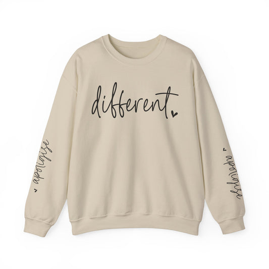 Different & Don't Apologise, Unisex Heavy Blend™ Crewneck Sweatshirt