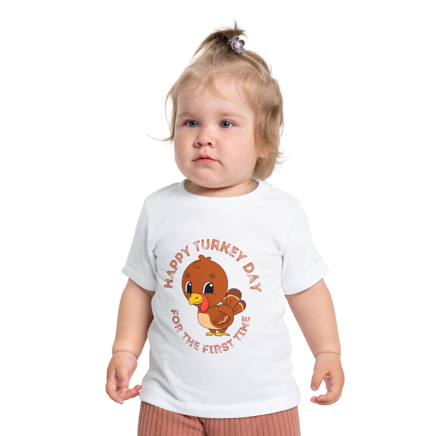 Happy Turkey Day for the First Time Baby Short Sleeve T-Shirt