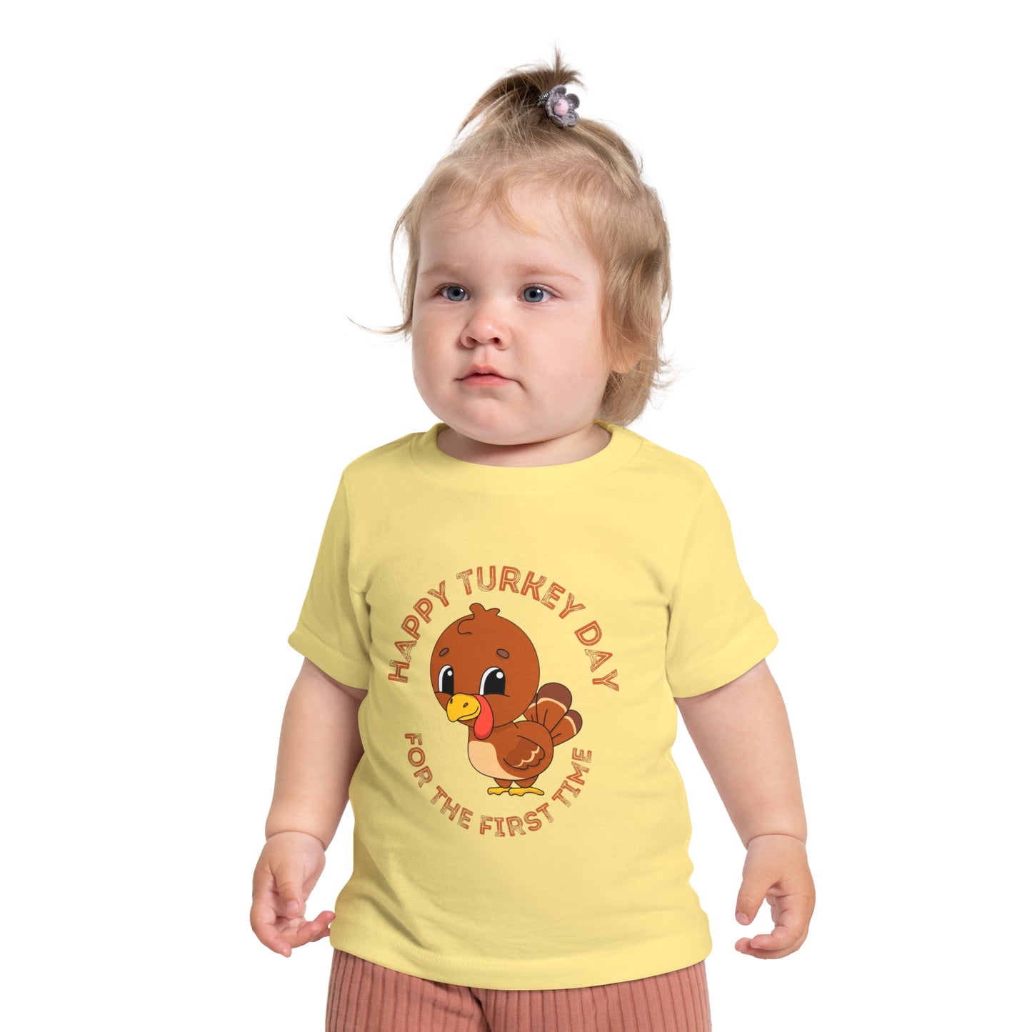 Happy Turkey Day for the First Time Baby Short Sleeve T-Shirt