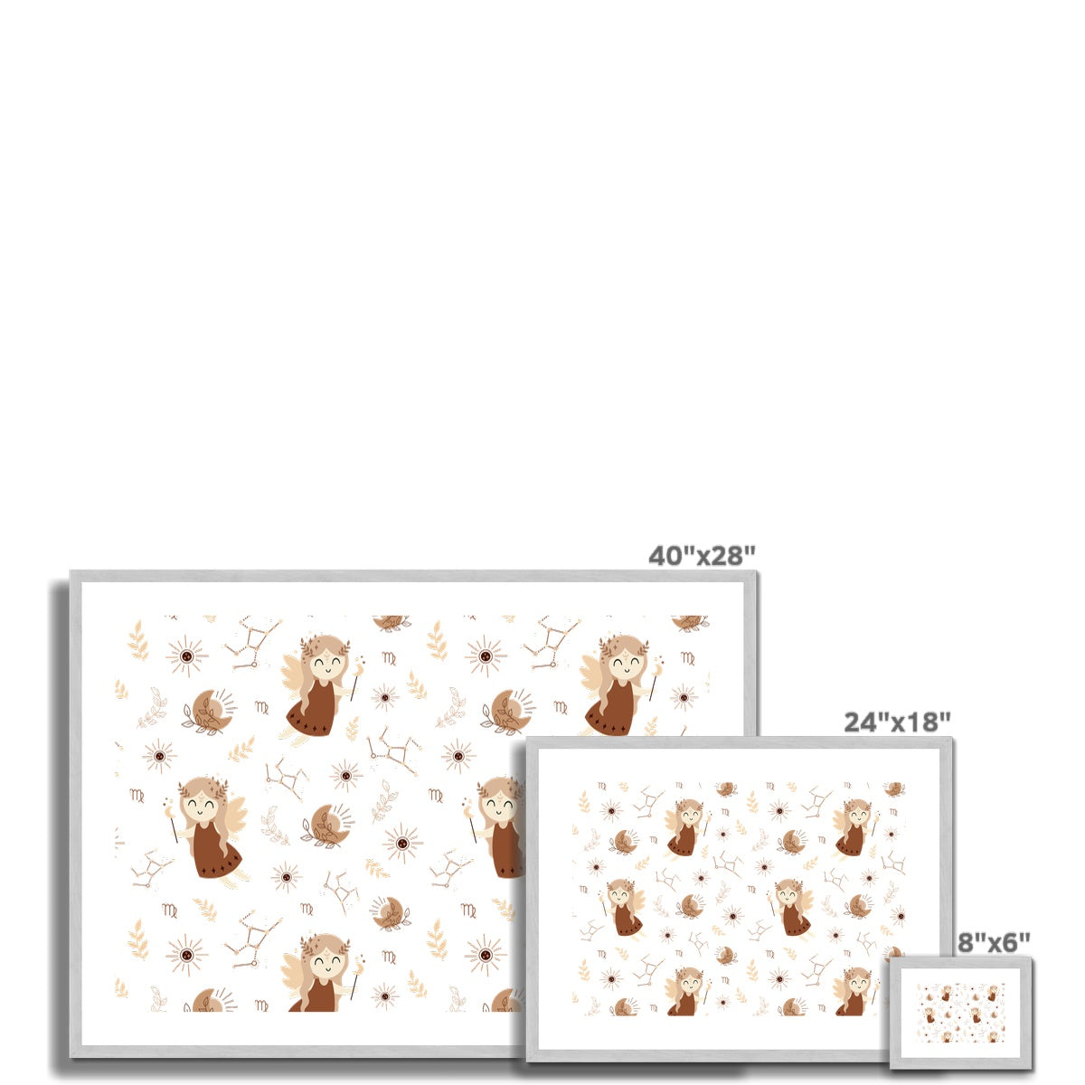 Virgo Pattern Antique Framed & Mounted Print