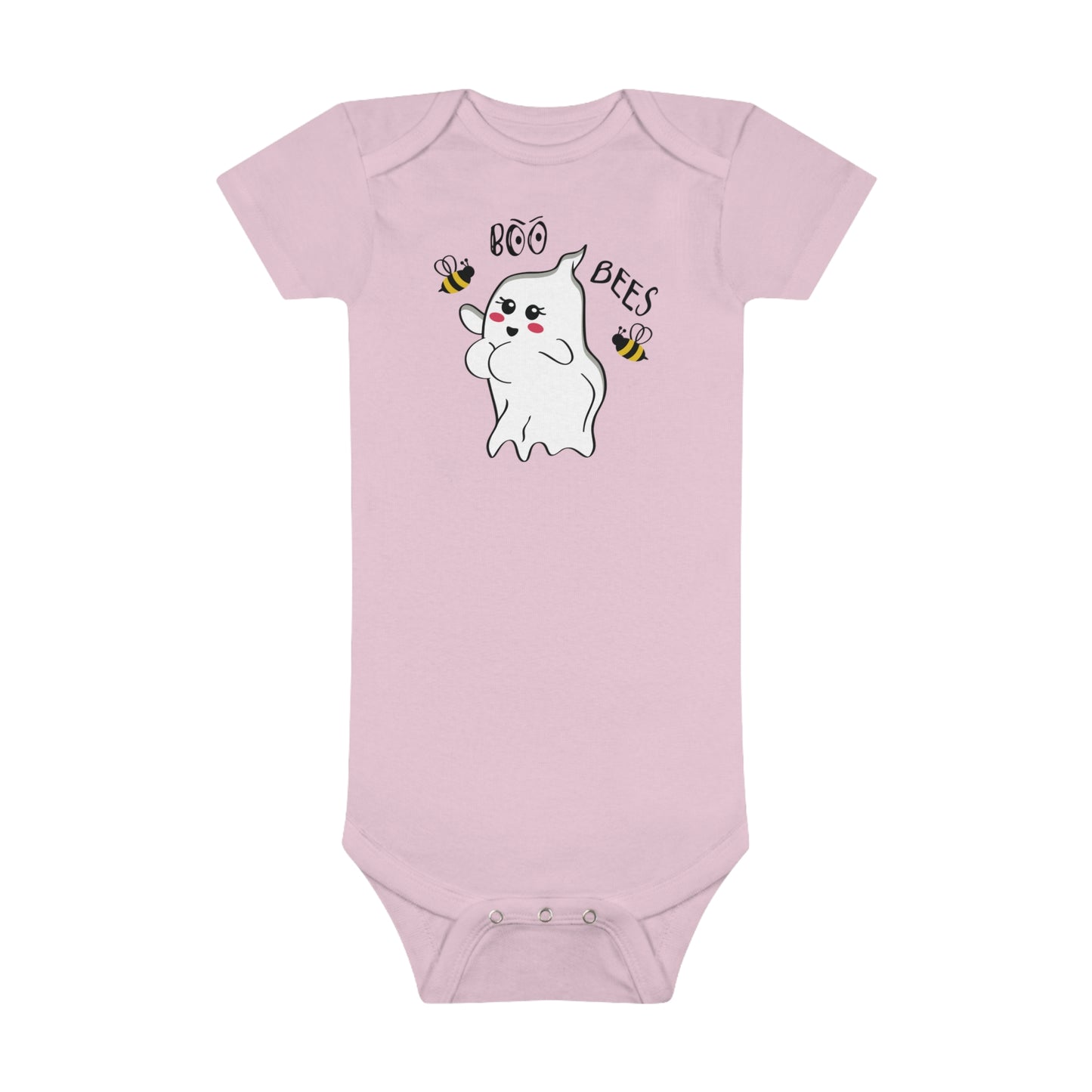 Boo Bees Breast Cancer Awareness Halloween, Bodysuit, Baby Short Sleeve Onesie®