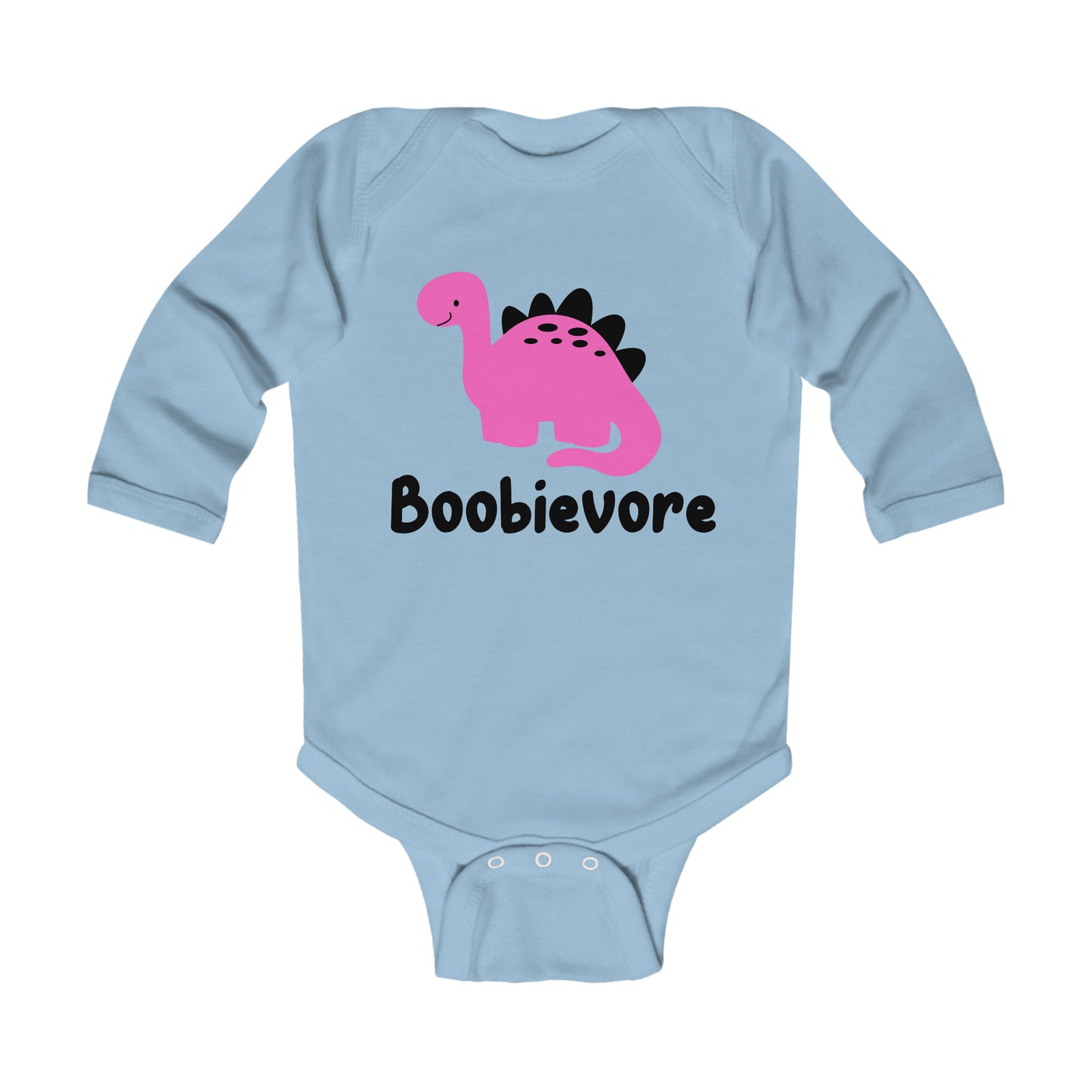 Boobievore Breast Cancer Bodysuit, Onesie, Infant Long Sleeve Bodysuit