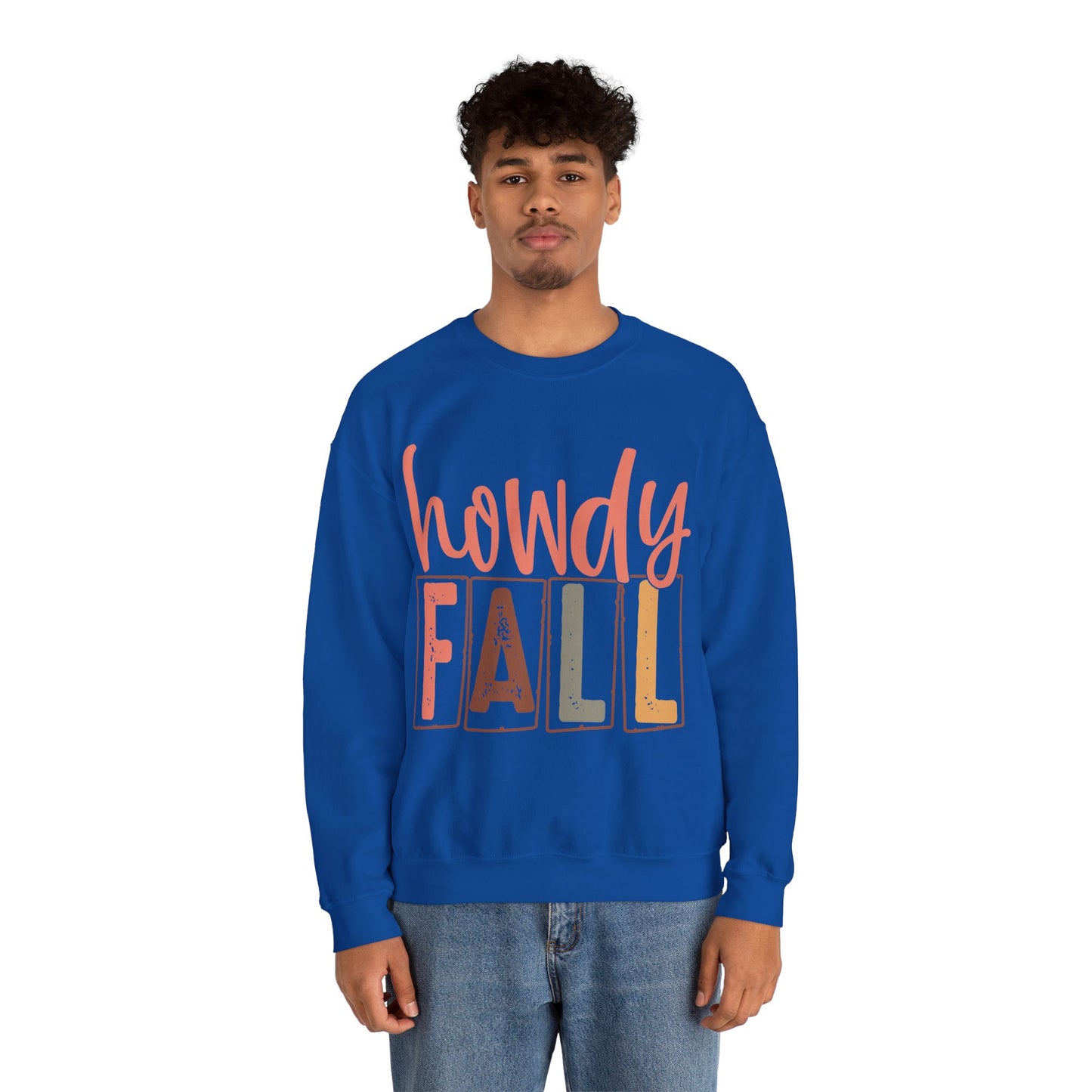 Howdy Fall, Fall Sweatshirt, Unisex Heavy Blend™ Crewneck Sweatshirt