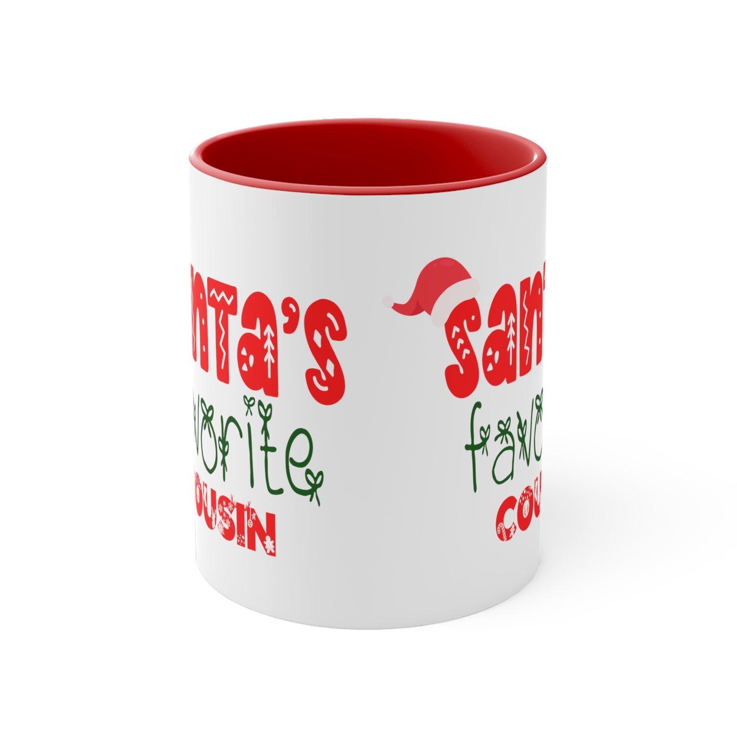 Santa's Favorite Cousin Accent Coffee Mug, 11oz