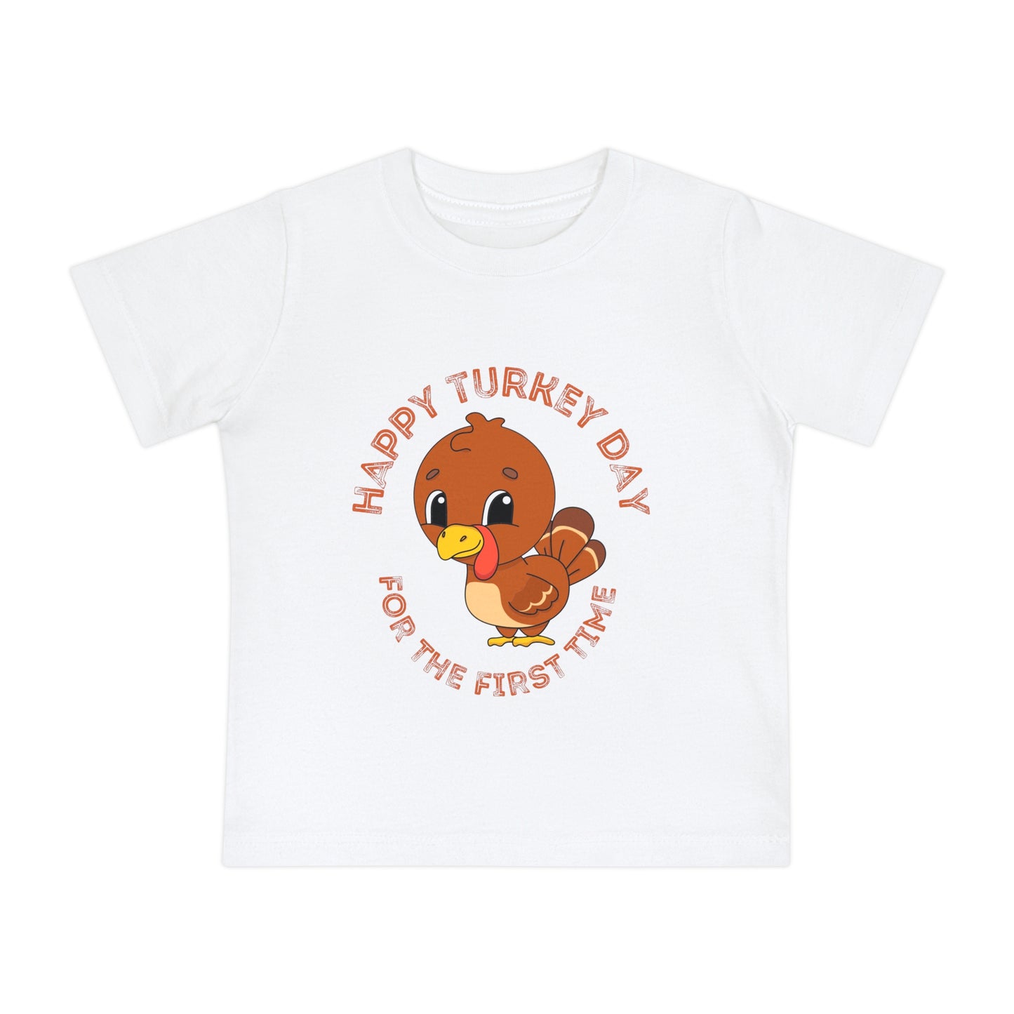Happy Turkey Day for the First Time Baby Short Sleeve T-Shirt