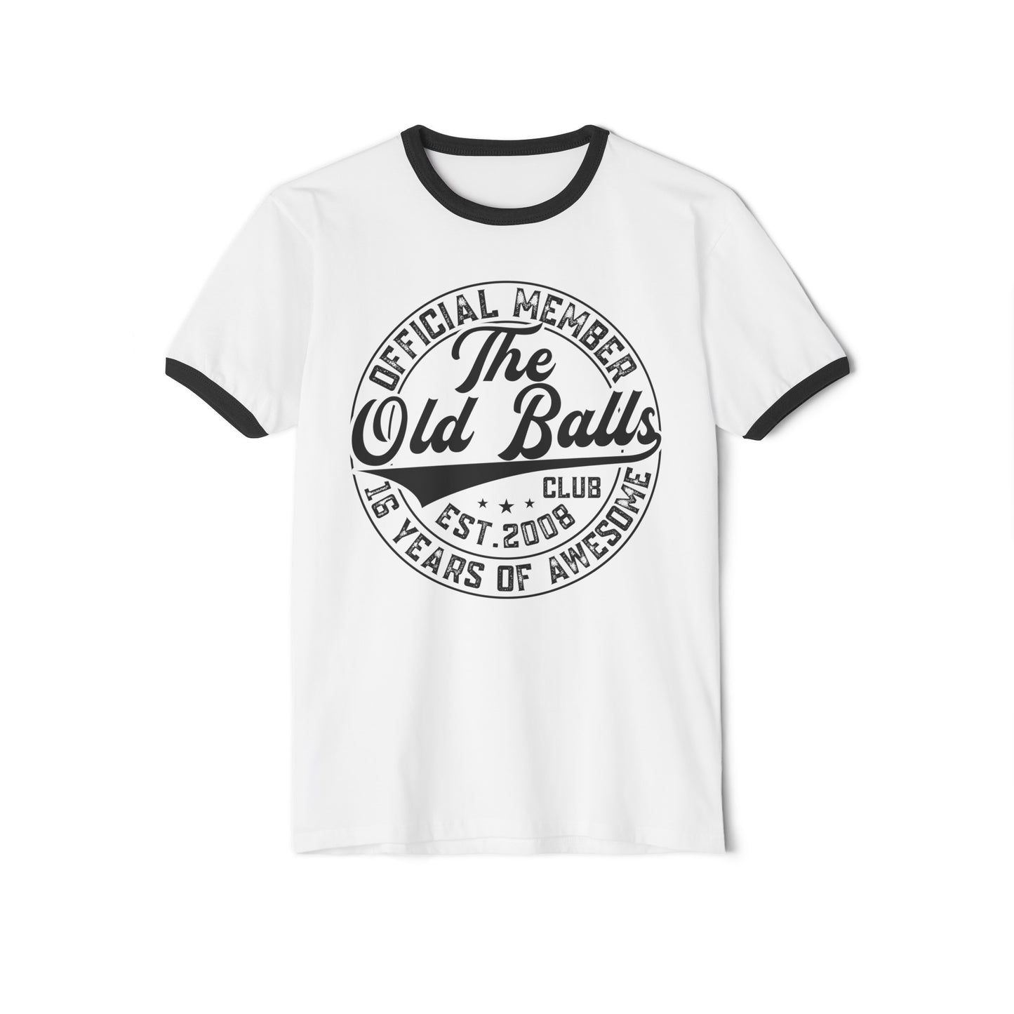 The Oddballs Club, 16 Years of Awesome, 16th birthday tee, 16th birthday ringer tee, Unisex Cotton Ringer T-Shirt