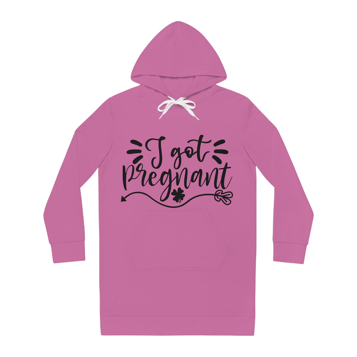 I Got Pregnant Pregnant Women's Hoodie Dress (AOP)