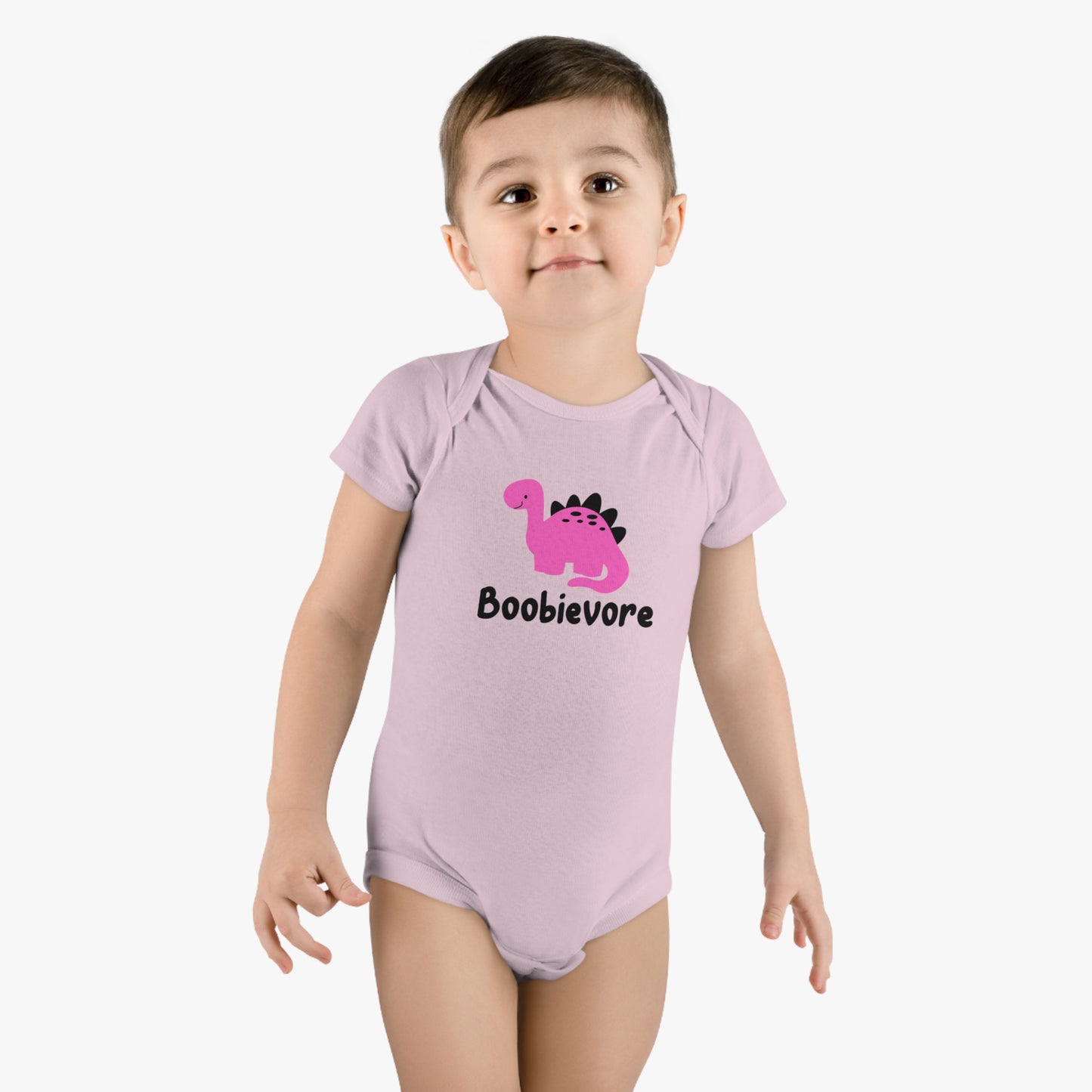 Boobievore Breast Cancer Awareness Onesie, Jumpsuit, Baby Short Sleeve Onesie®