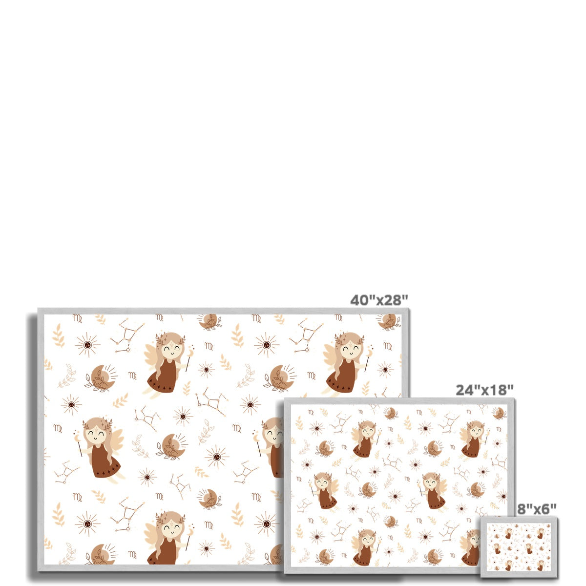 Virgo Pattern Antique Framed Print