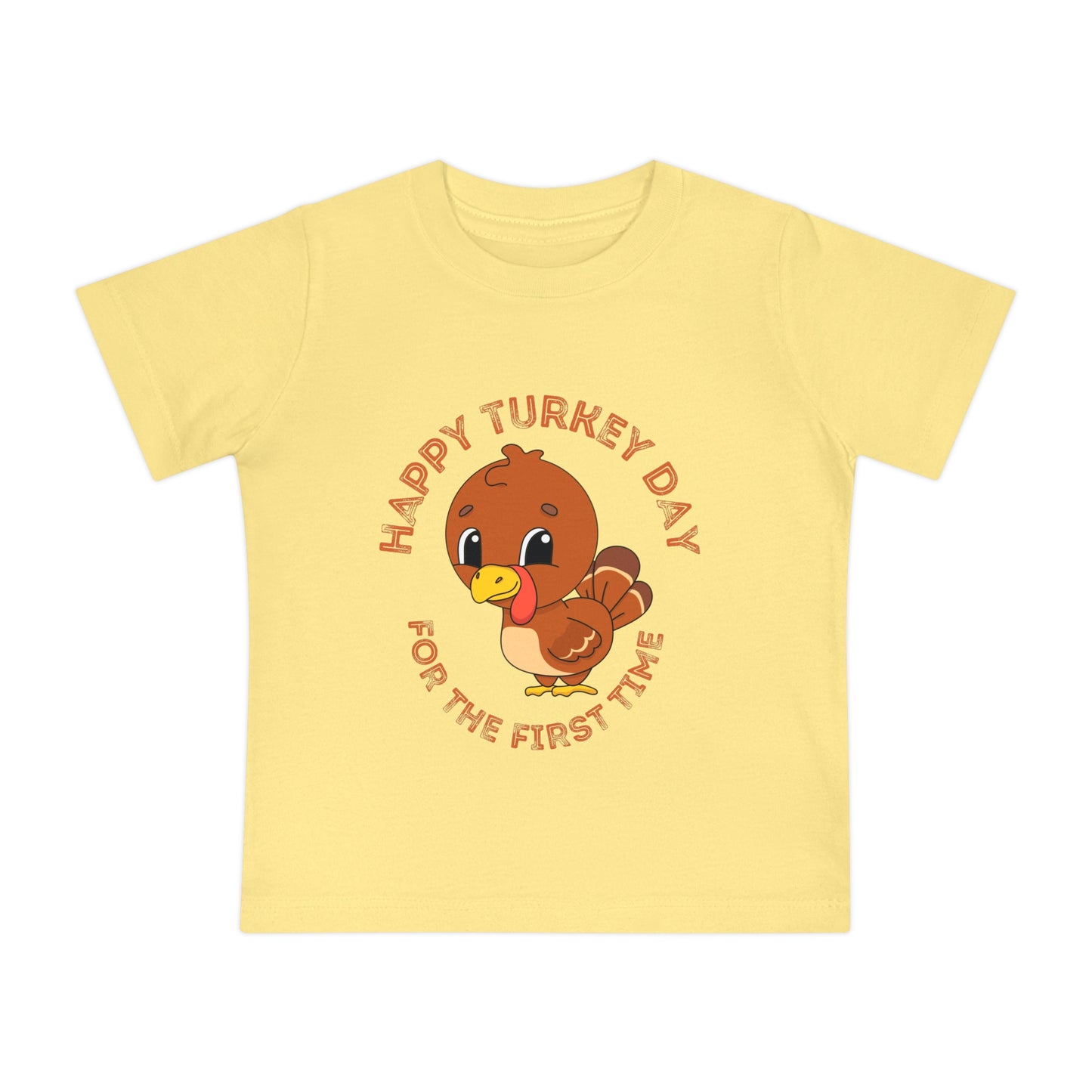 Happy Turkey Day for the First Time Baby Short Sleeve T-Shirt