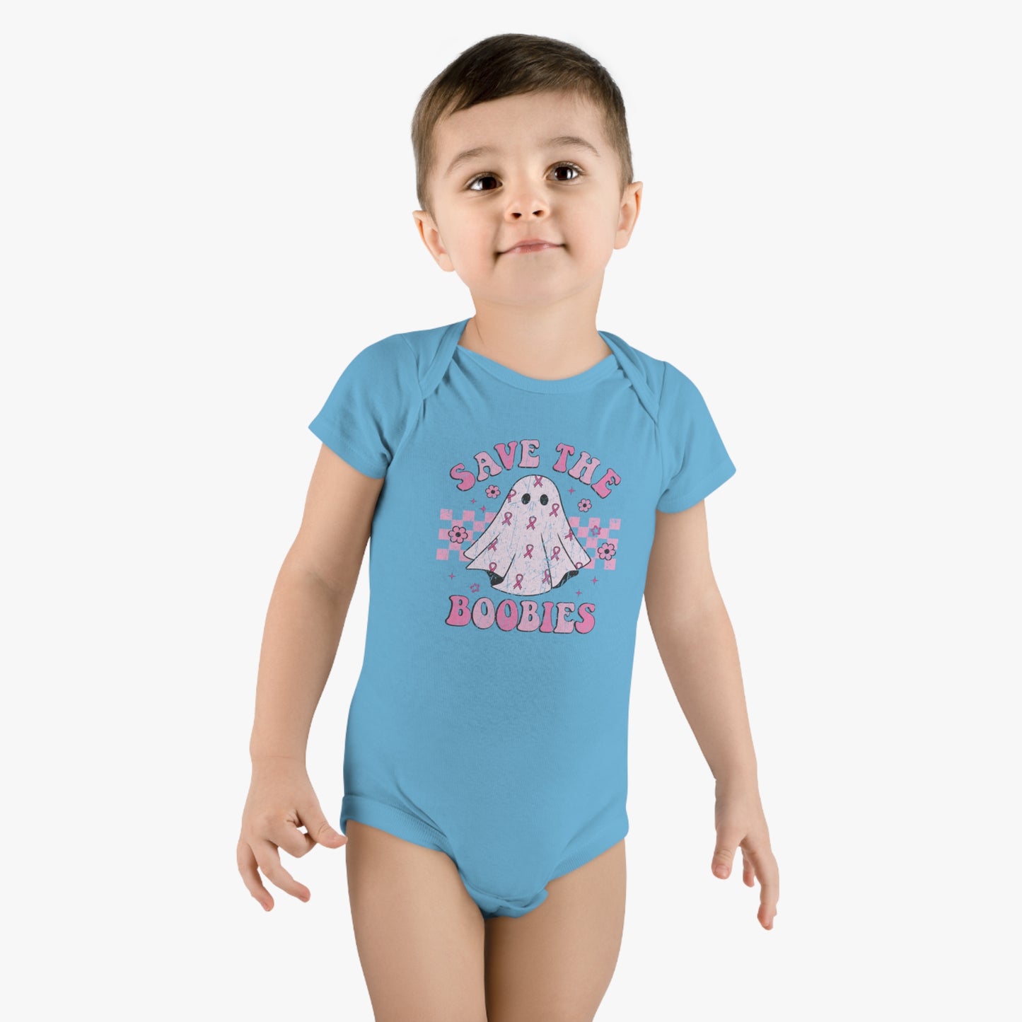 Save The Boobies Onesie, Baby Short Sleeve Onesie®