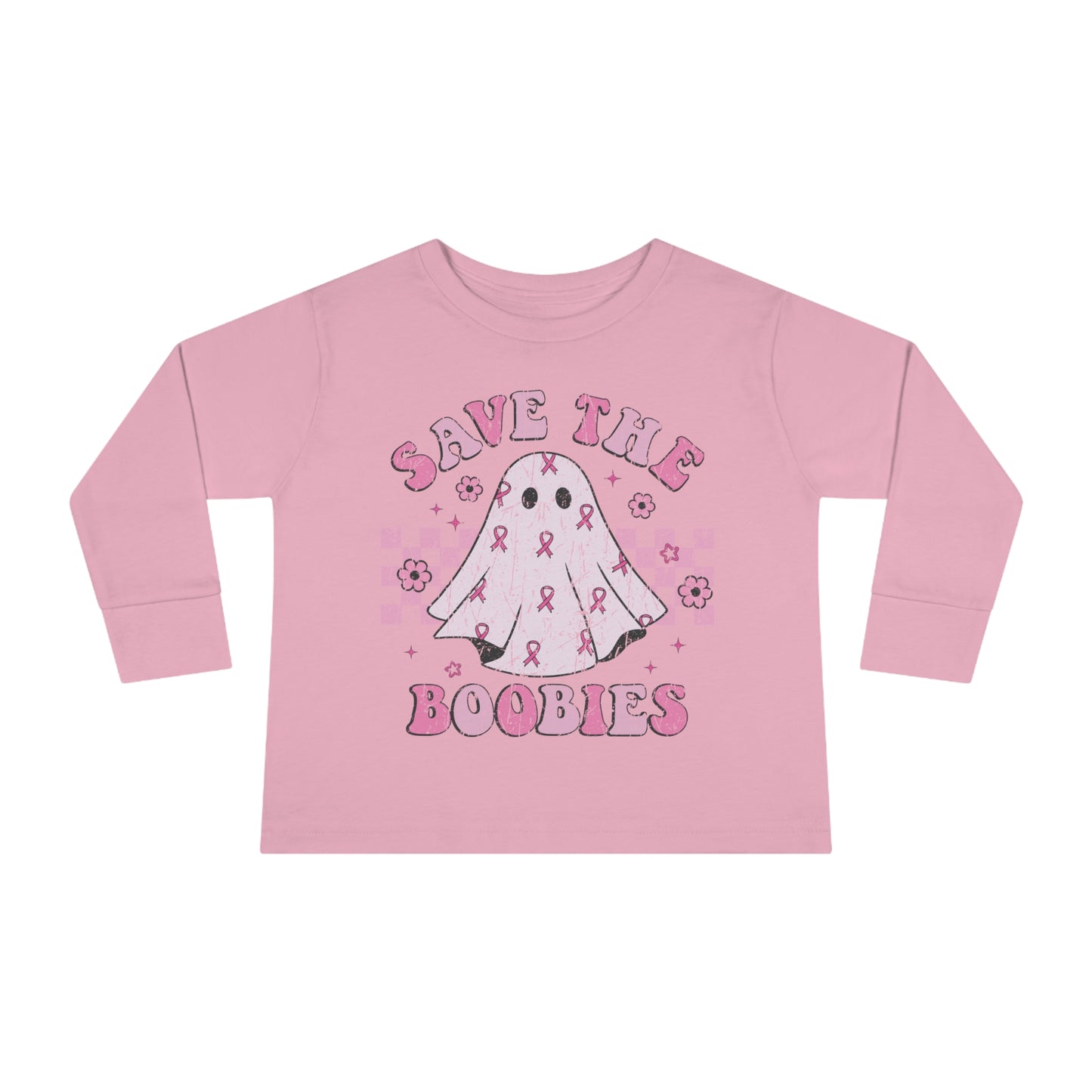 Save The Boobies Toddler Long Sleeve Tee