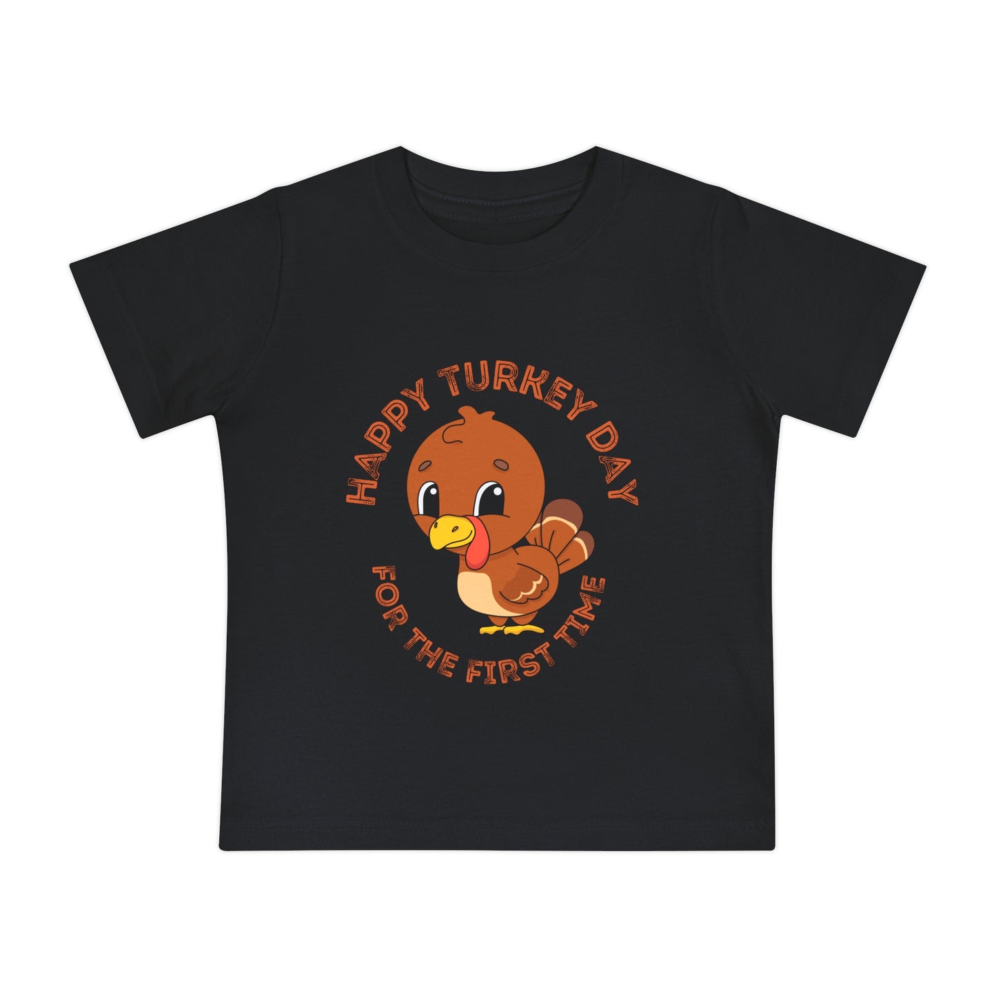 Happy Turkey Day for the First Time Baby Short Sleeve T-Shirt