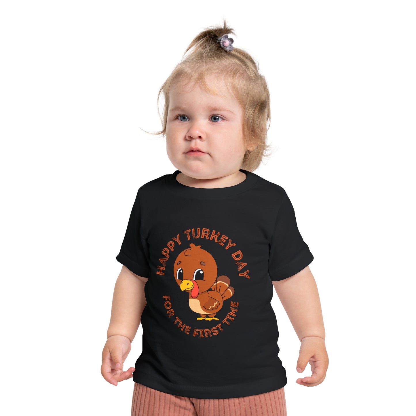 Happy Turkey Day for the First Time Baby Short Sleeve T-Shirt