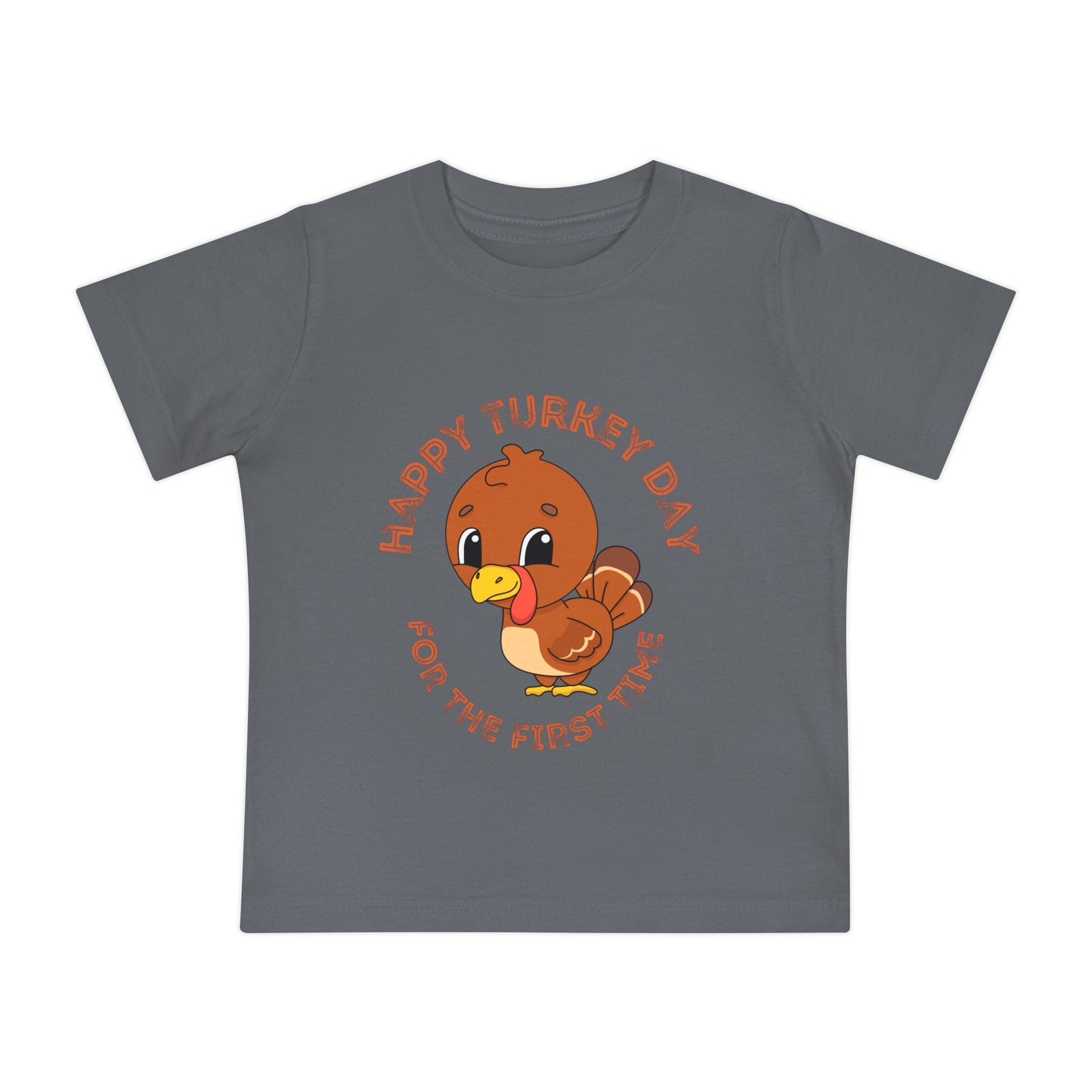 Happy Turkey Day for the First Time Baby Short Sleeve T-Shirt