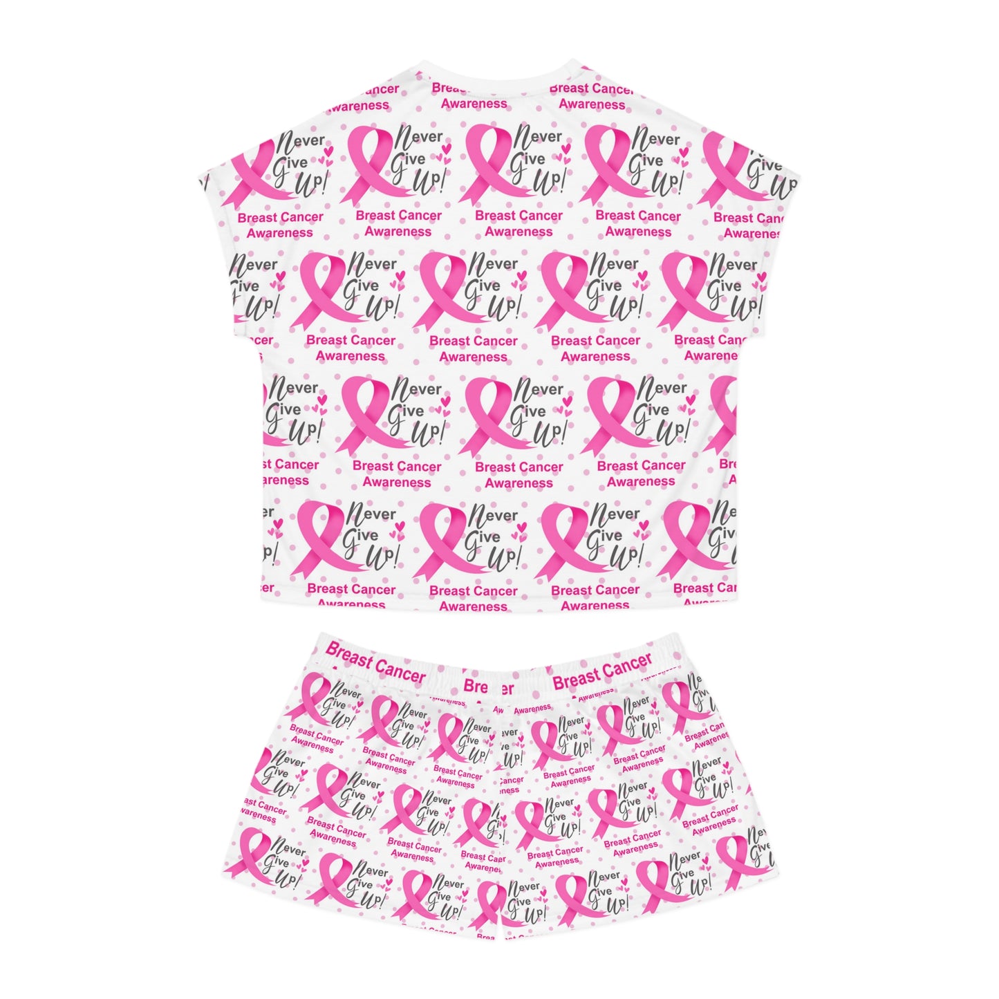 Breast Cancer Awareness Women's Short Pajama Set