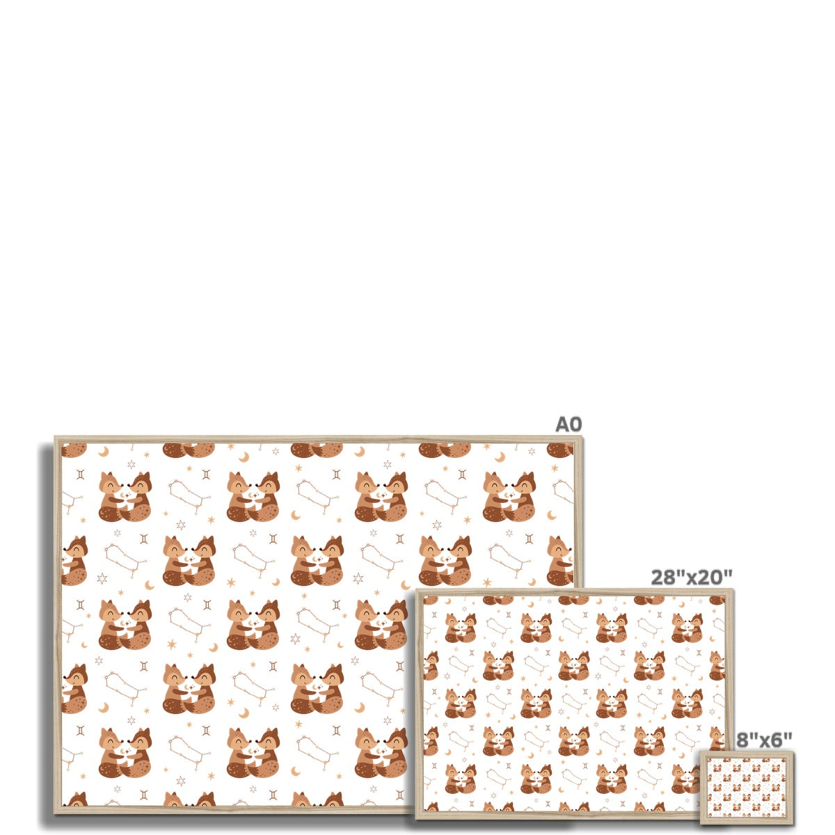 Gemini Pattern Framed Print