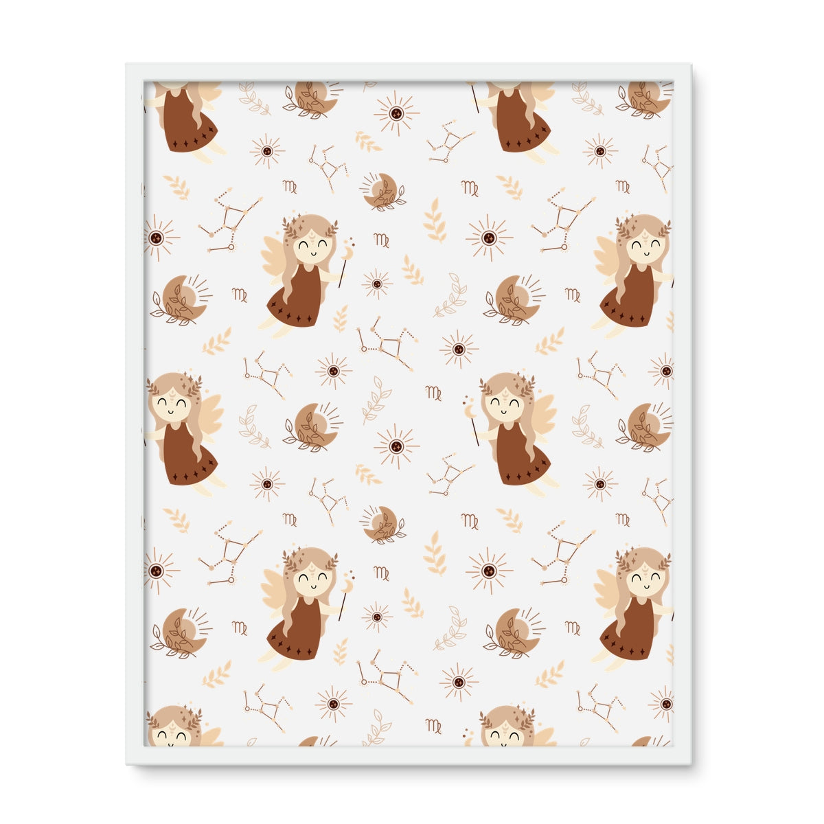 Virgo Pattern Framed Photo Tile