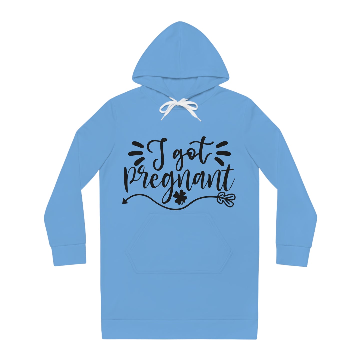 I Got Pregnant Pregnant Women's Hoodie Dress (AOP)