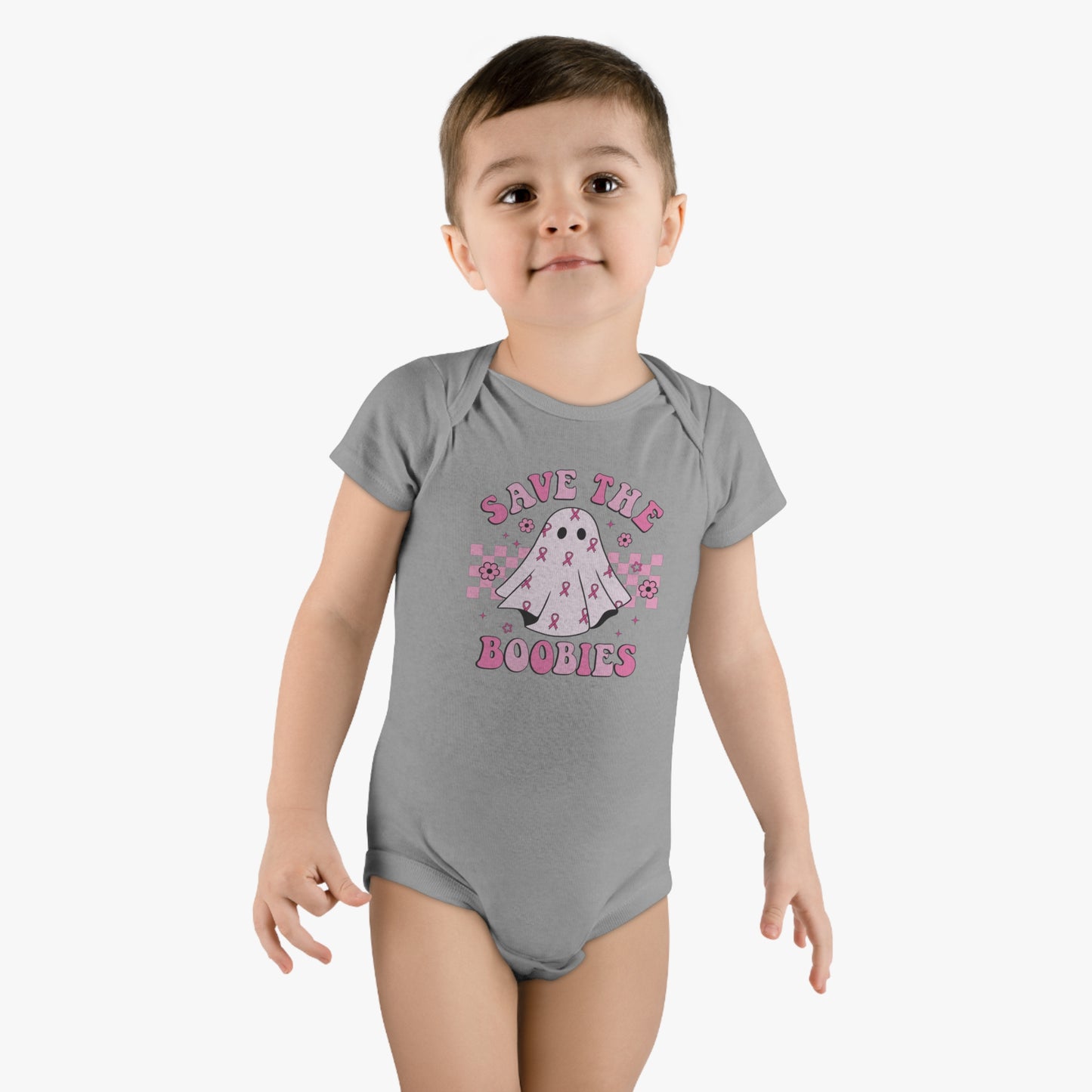 Save The Boobies Onesie, Baby Short Sleeve Onesie®