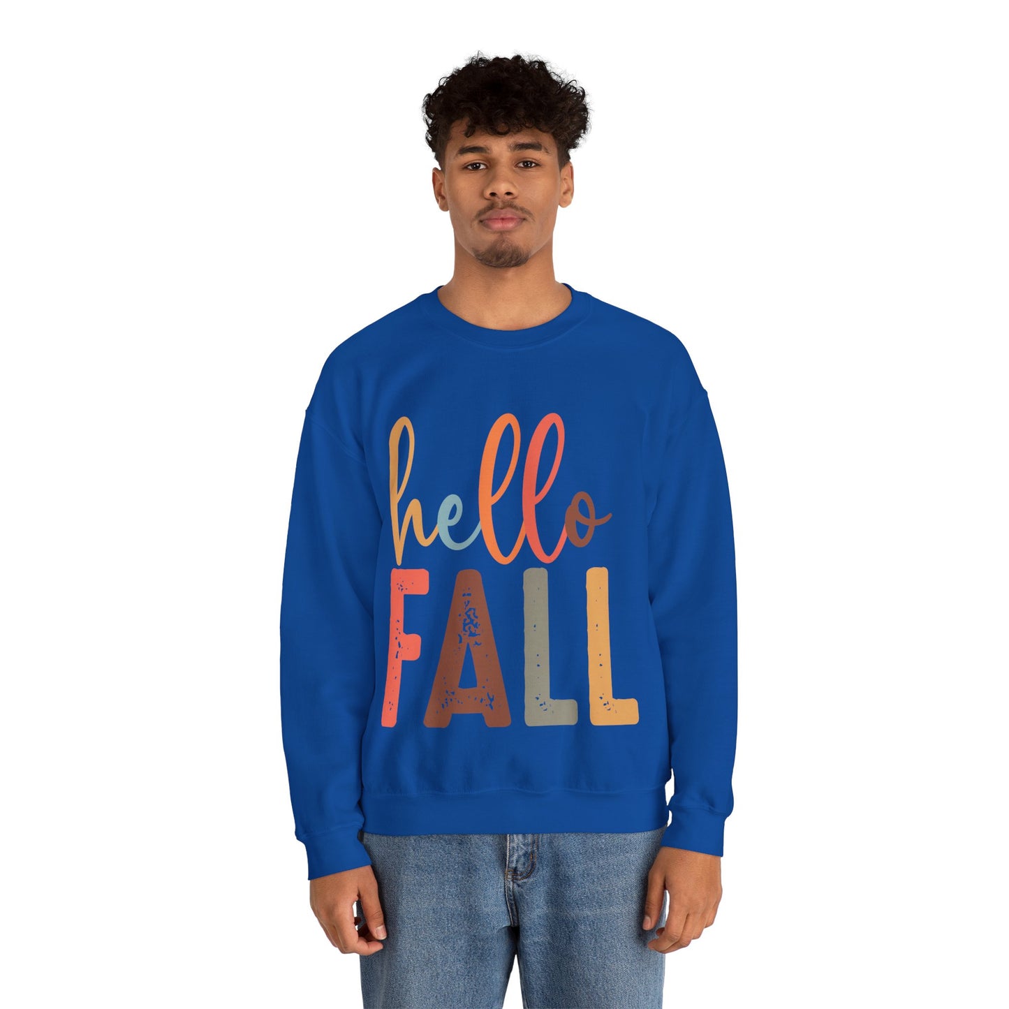 Hello Fall, Hellow Fall Sweatshirt, Unisex Heavy Blend™ Crewneck Sweatshirt