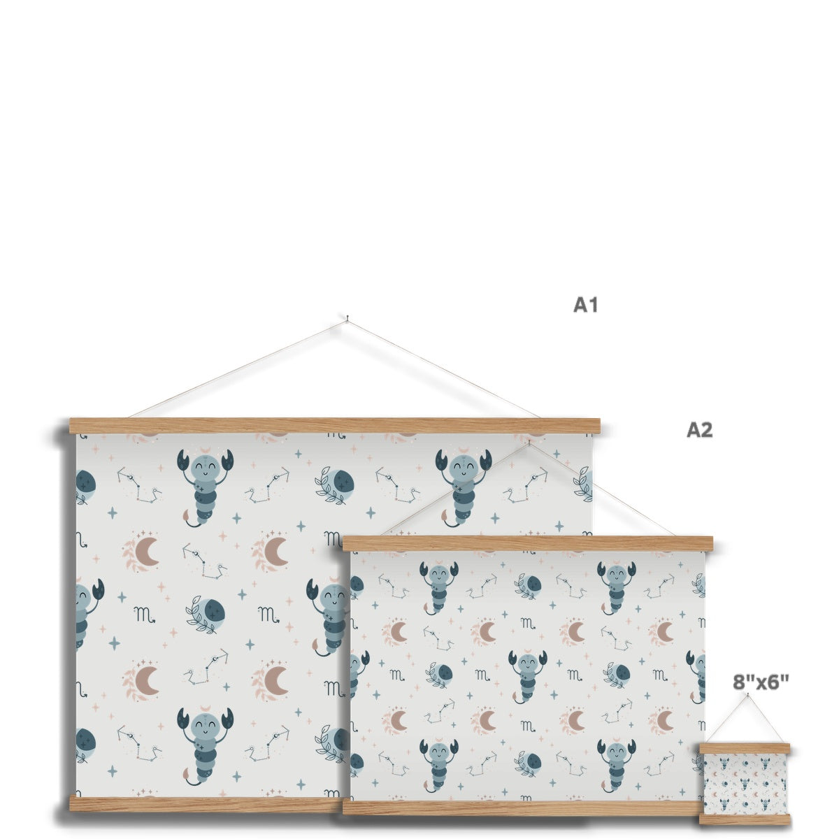 Scorpio Pattern Fine Art Print with Hanger