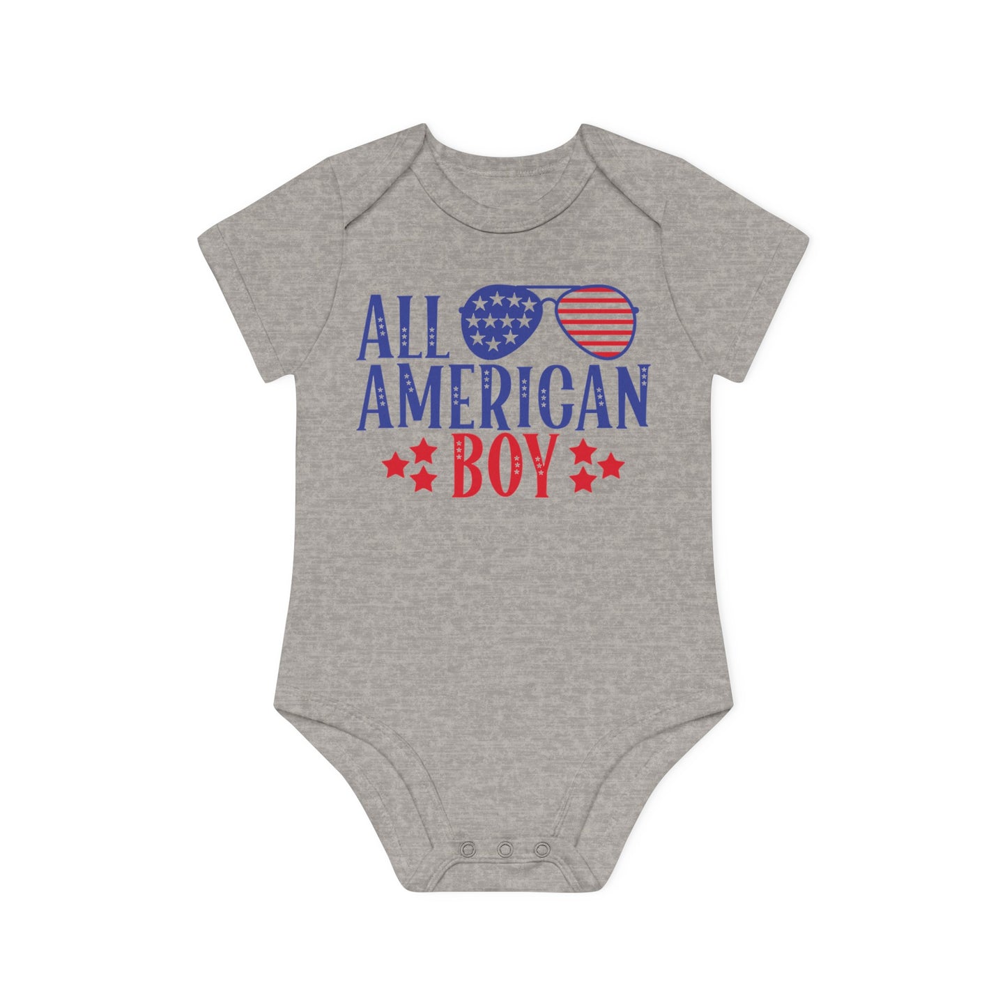 All American Boy, All American Boy Onesie, All American Boy Bodysuit, All American Boy Jumpsuit, Baby Organic Short Sleeve Bodysuit