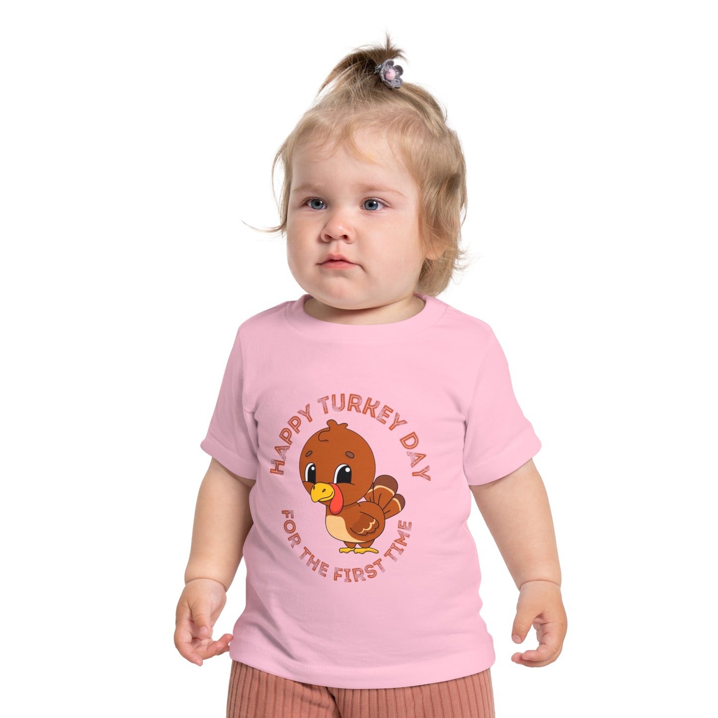Happy Turkey Day for the First Time Baby Short Sleeve T-Shirt