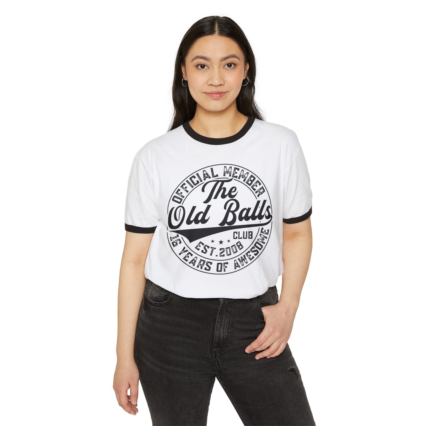 The Oddballs Club, 16 Years of Awesome, 16th birthday tee, 16th birthday ringer tee, Unisex Cotton Ringer T-Shirt