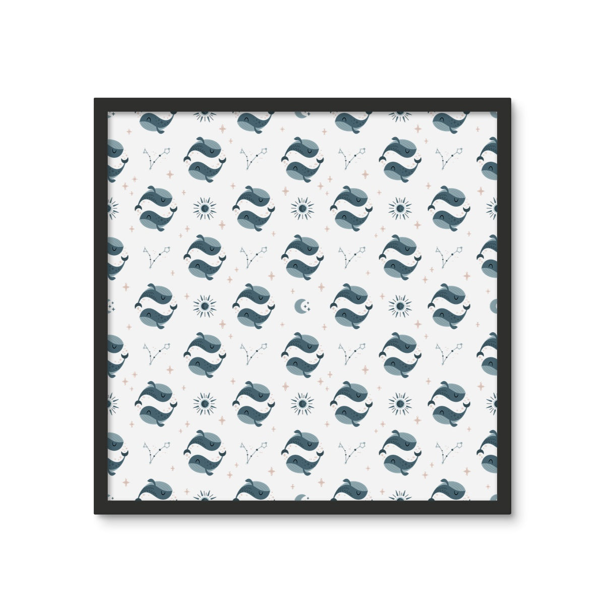 Pisces Pattern Framed Photo Tile