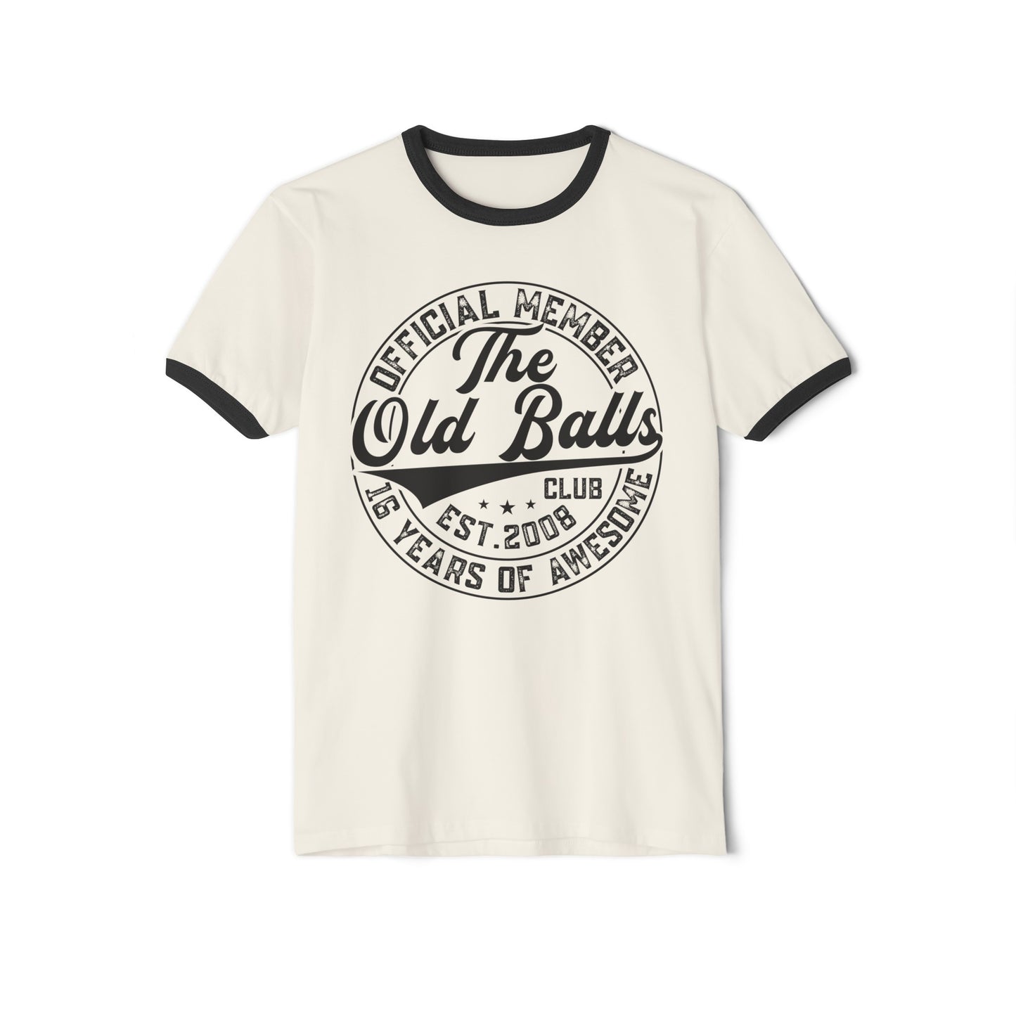 The Oddballs Club, 16 Years of Awesome, 16th birthday tee, 16th birthday ringer tee, Unisex Cotton Ringer T-Shirt