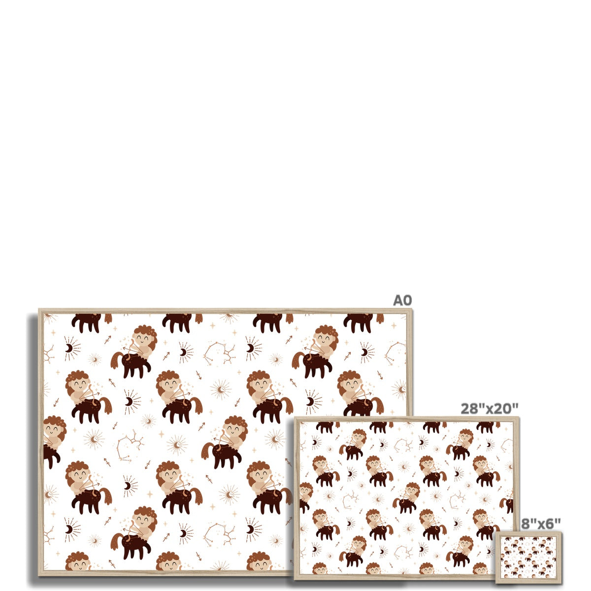 Sagittarius Pattern Framed Print