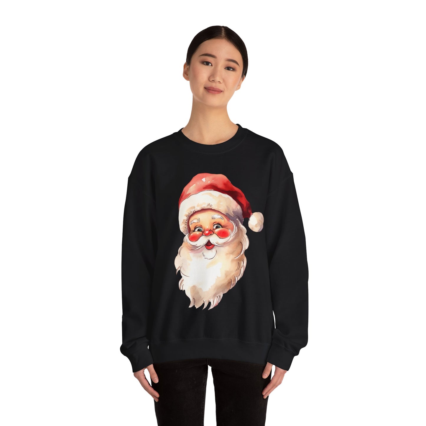 Retro Santa Sweatshirt, Vintage Santa Sweatshirt, Retro Christmas Santa, Holiday Clothing Unisex, Unisex Christmas Sweatshirt