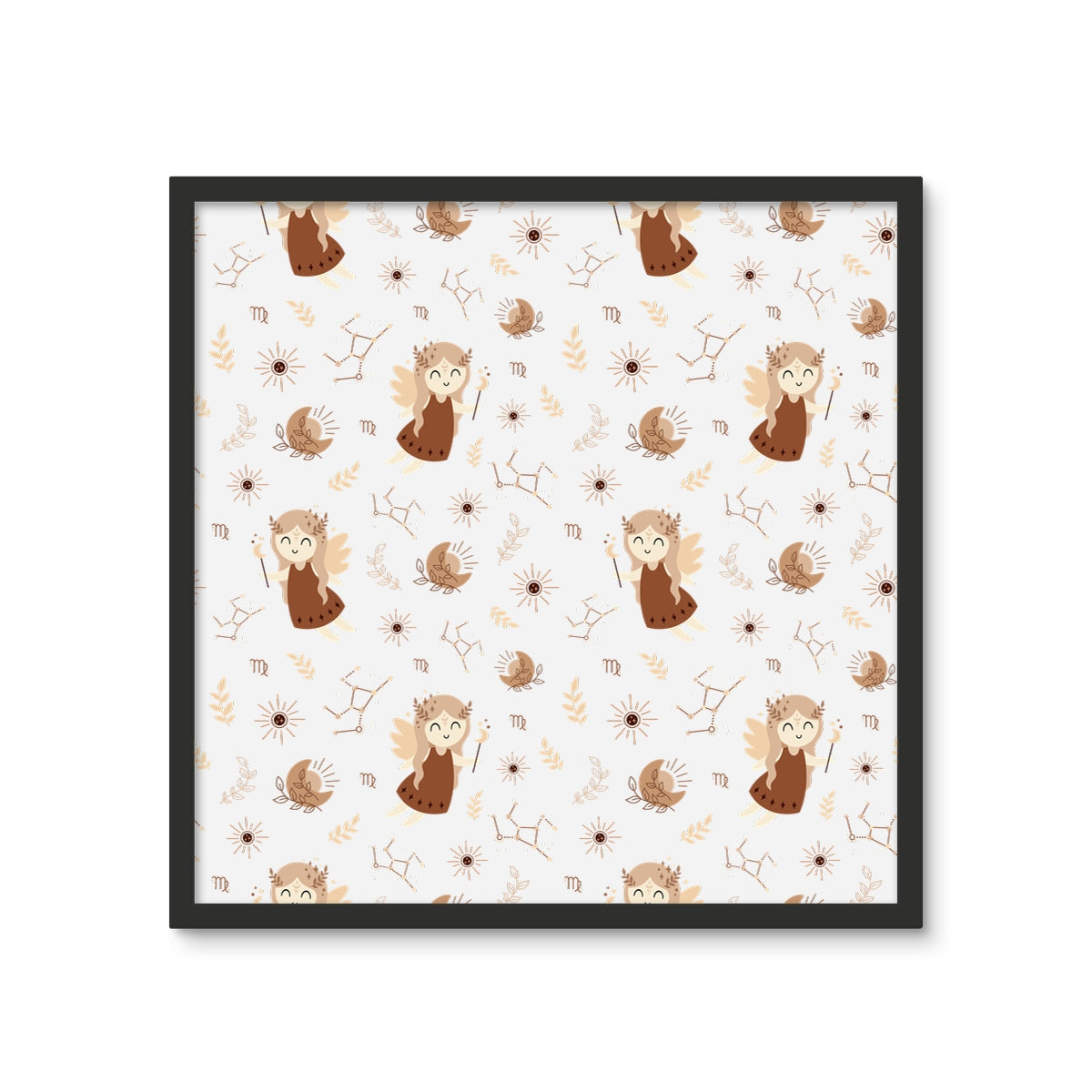 Virgo Pattern Framed Photo Tile
