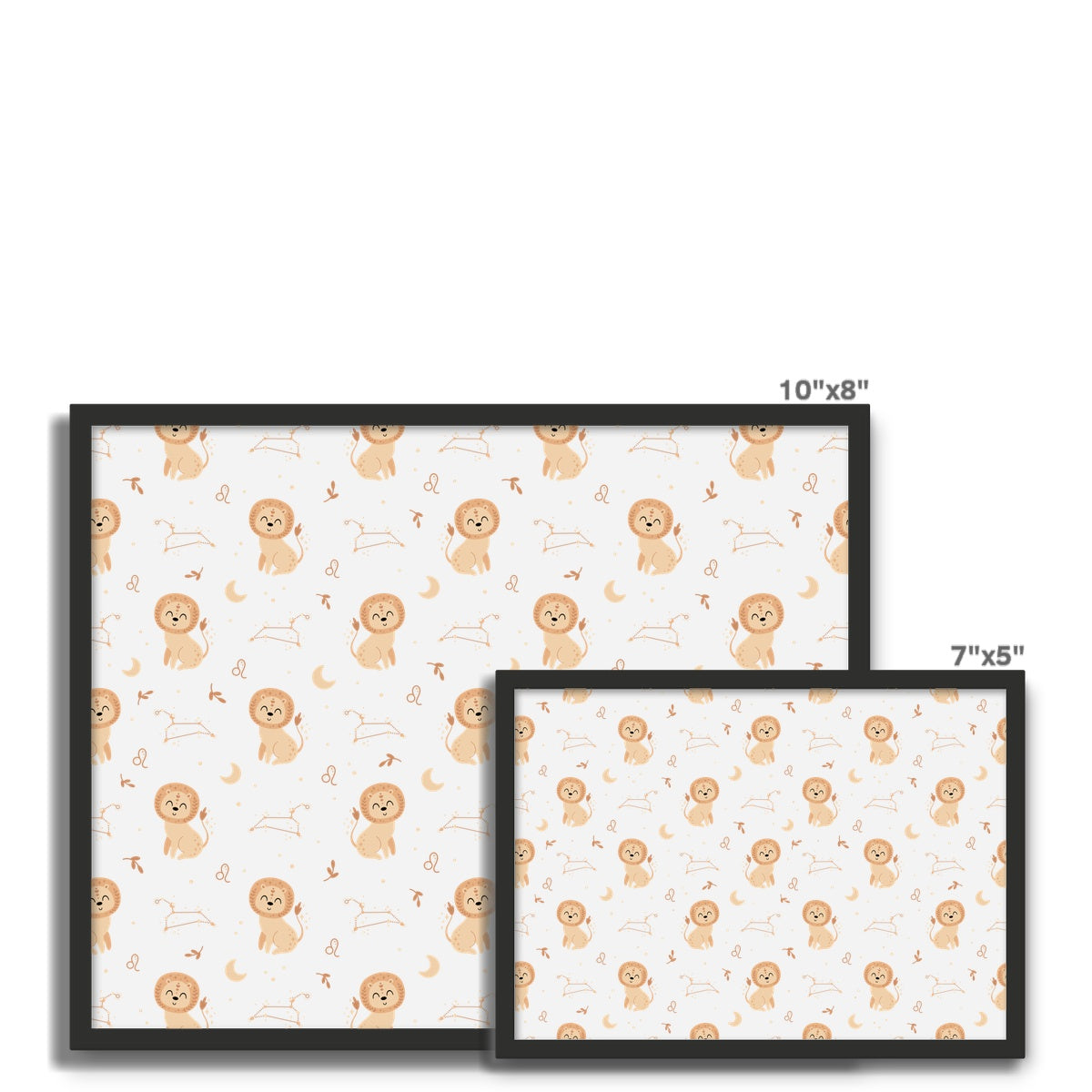 Leo Pattern Framed Photo Tile