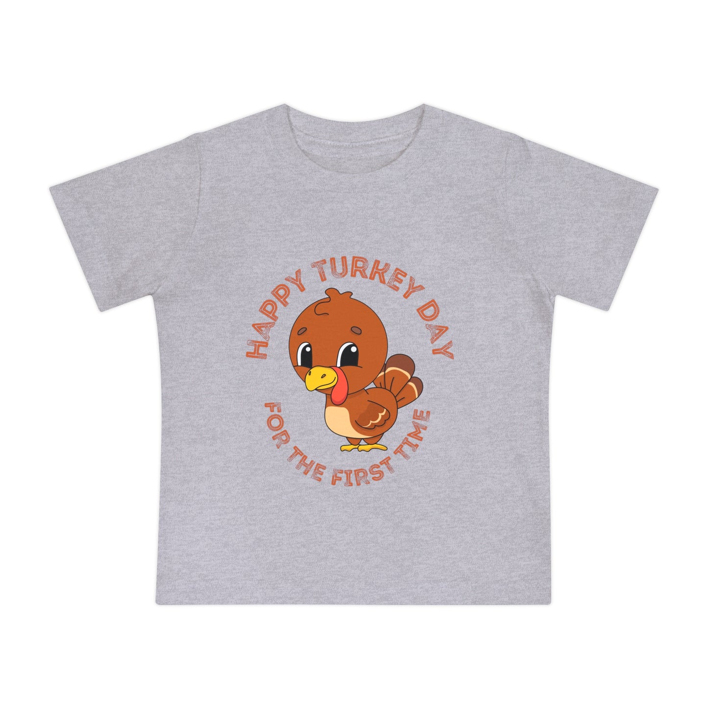 Happy Turkey Day for the First Time Baby Short Sleeve T-Shirt