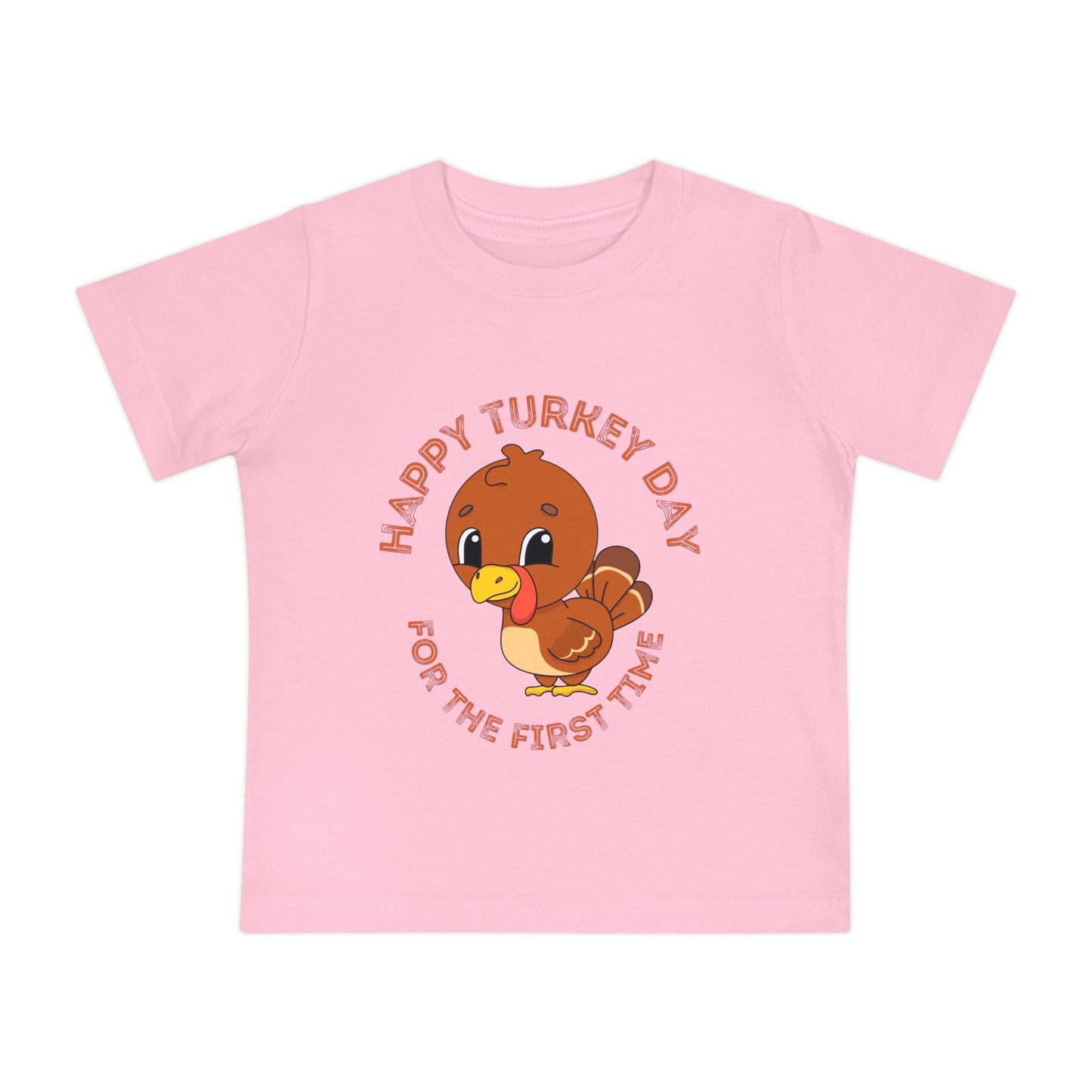 Happy Turkey Day for the First Time Baby Short Sleeve T-Shirt