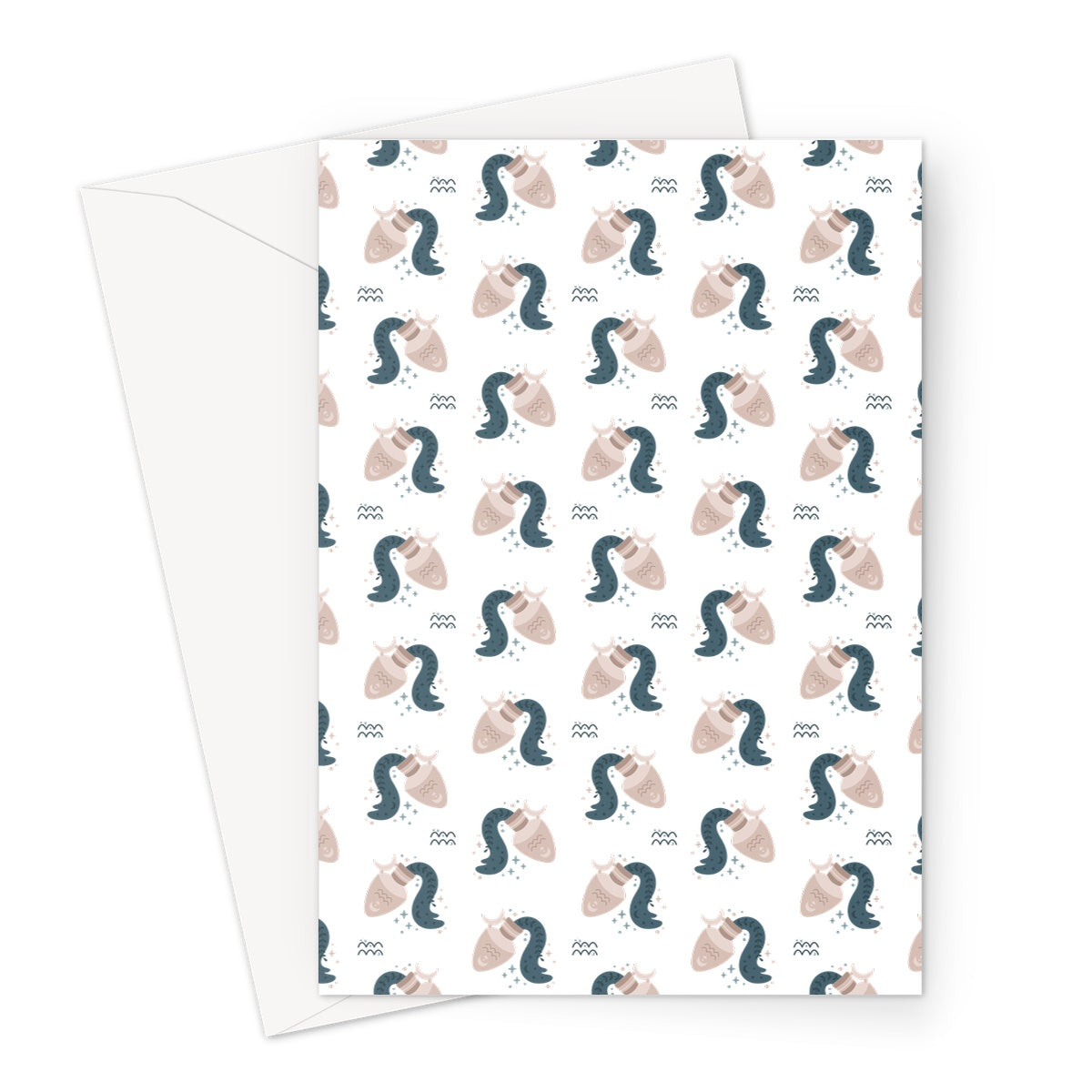 Aquarius Pattern Greeting Card