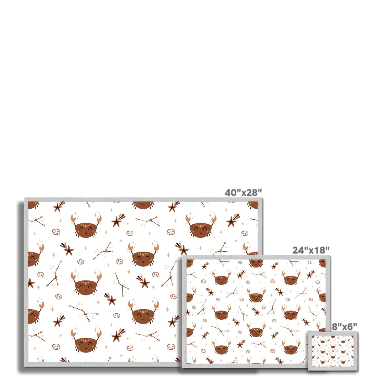 Cancer Pattern Antique Framed Print