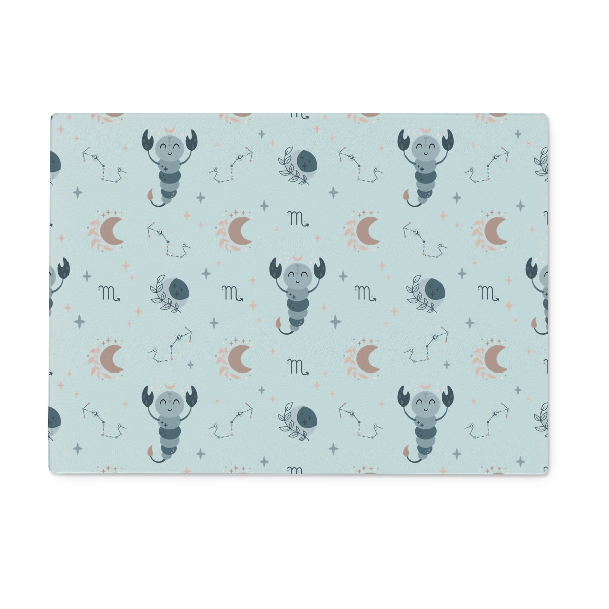Scorpio Pattern Glass Chopping Board