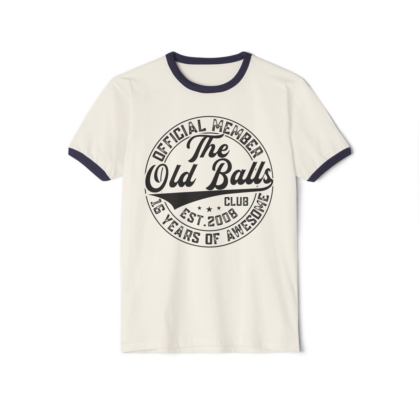 The Oddballs Club, 16 Years of Awesome, 16th birthday tee, 16th birthday ringer tee, Unisex Cotton Ringer T-Shirt