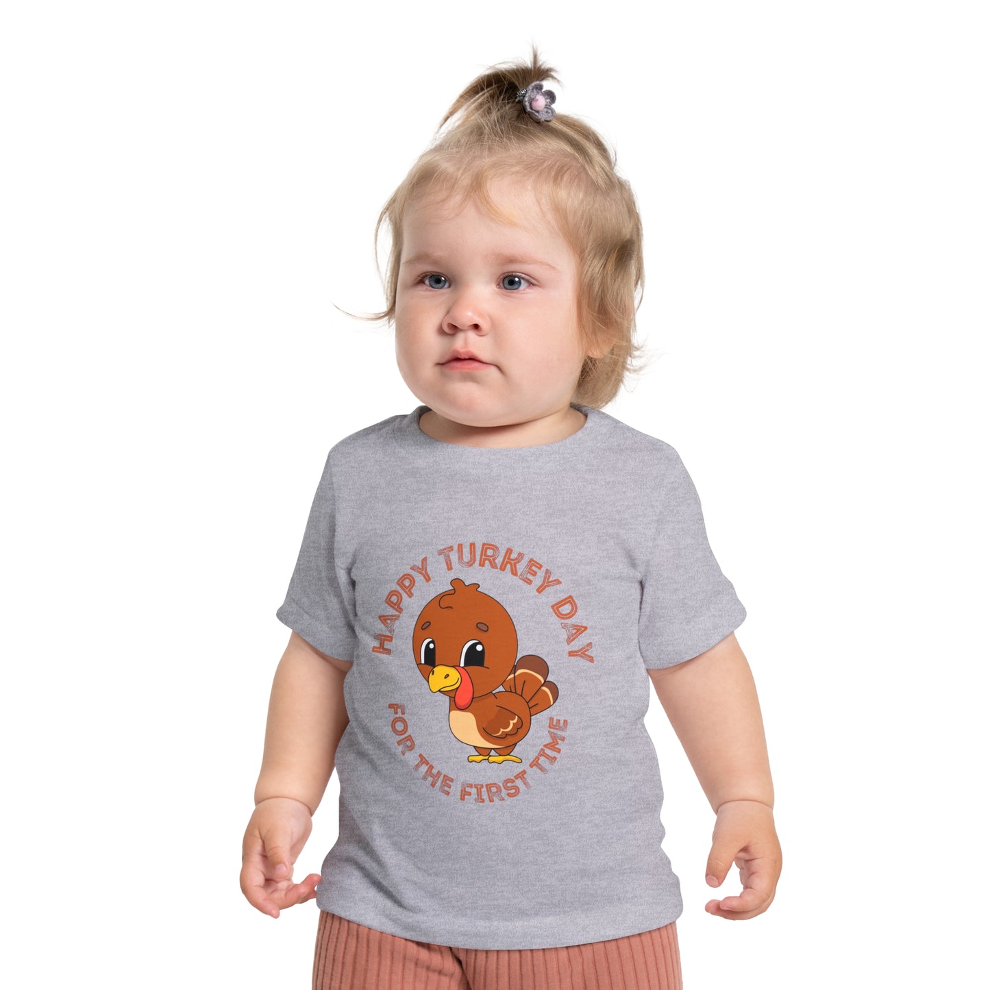 Happy Turkey Day for the First Time Baby Short Sleeve T-Shirt