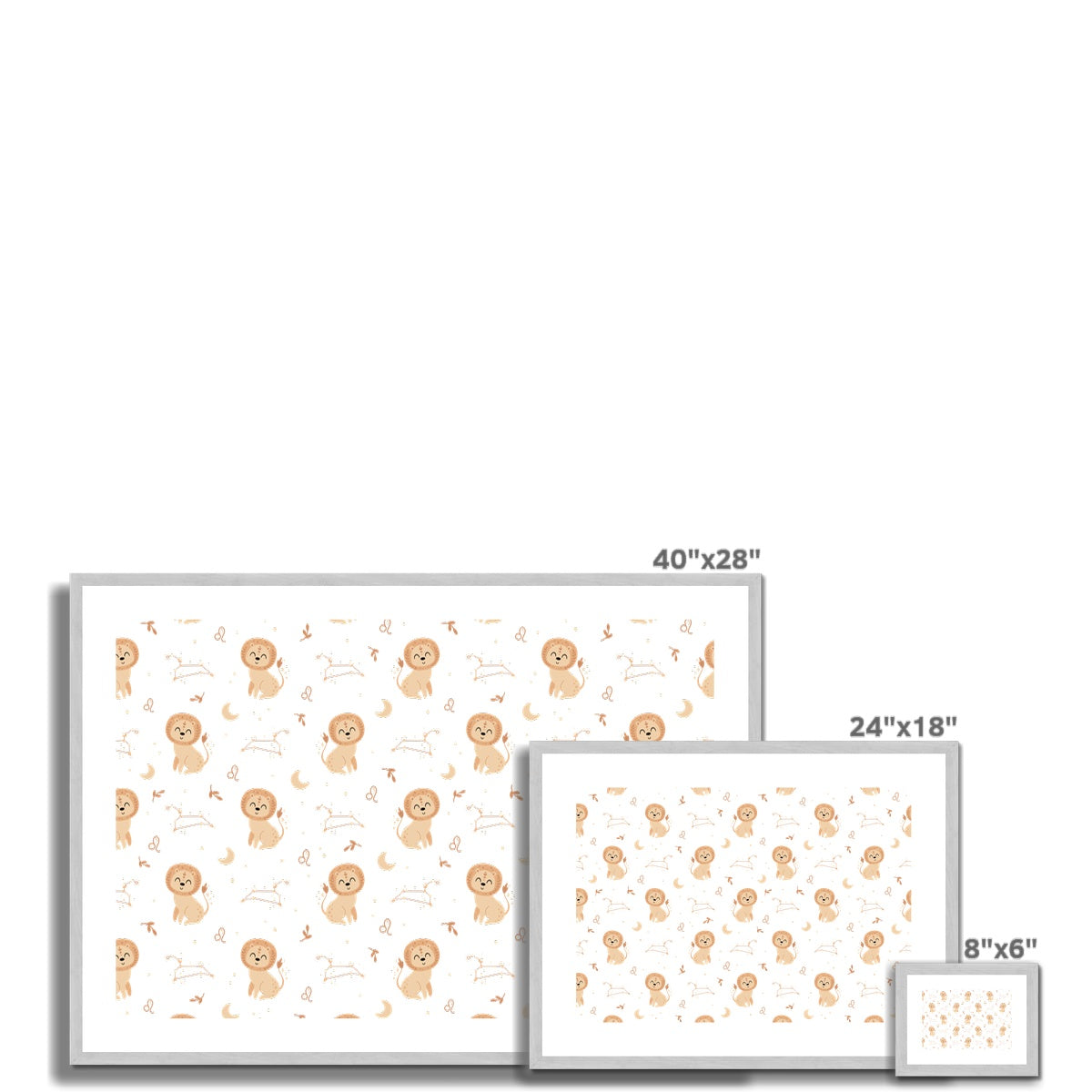 Leo Pattern Antique Framed & Mounted Print