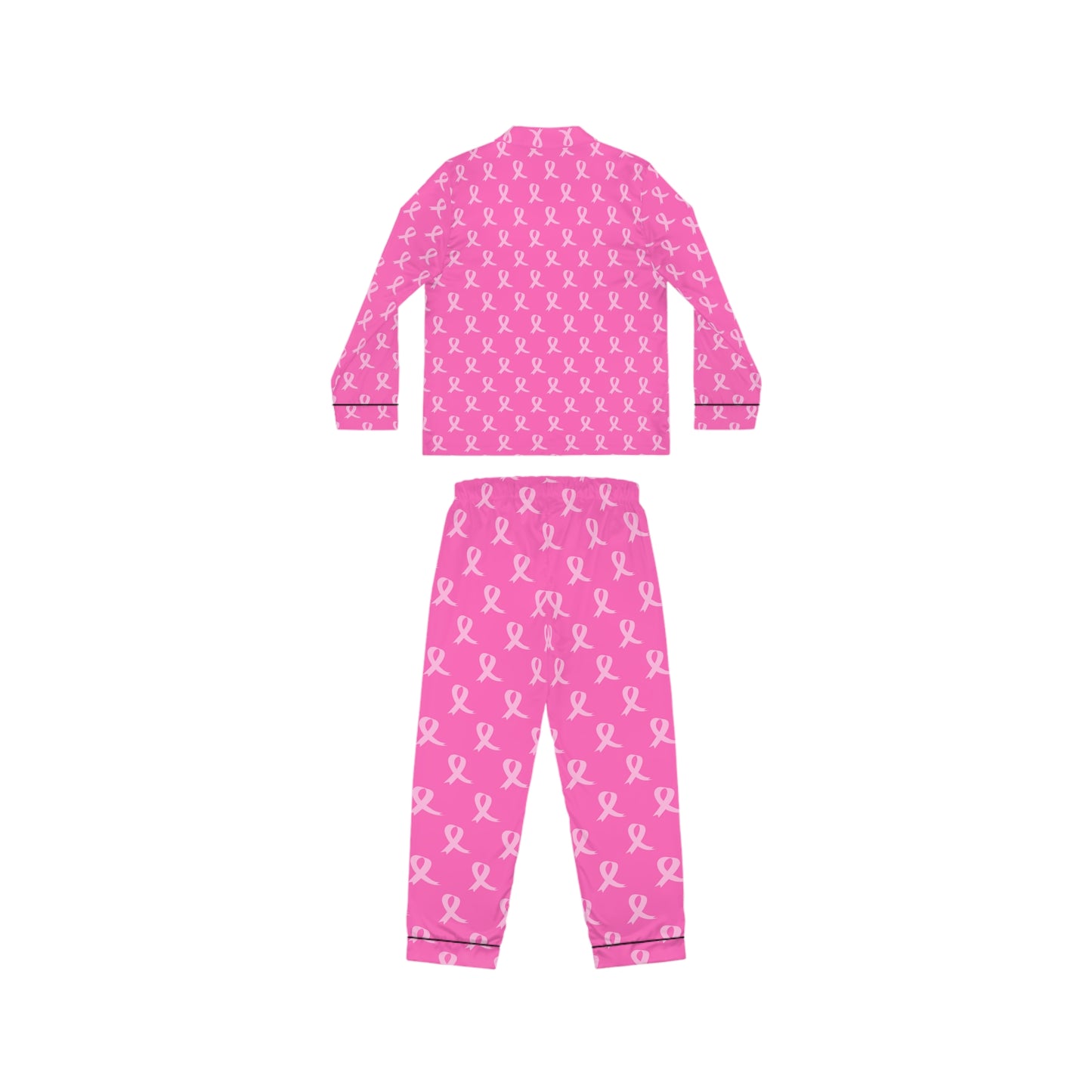 Breast Cancer Awareness Women's Satin Pajamas (AOP)