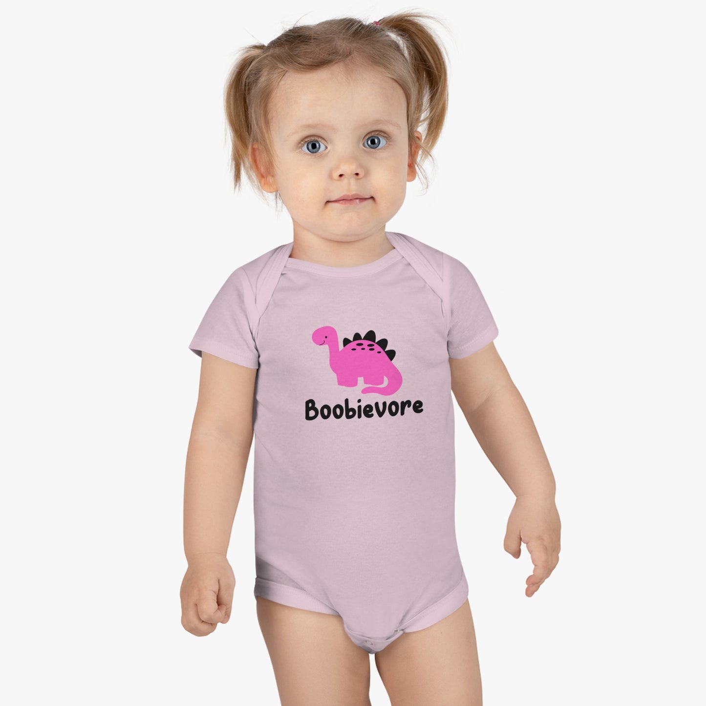 Boobievore Breast Cancer Awareness Onesie, Jumpsuit, Baby Short Sleeve Onesie®