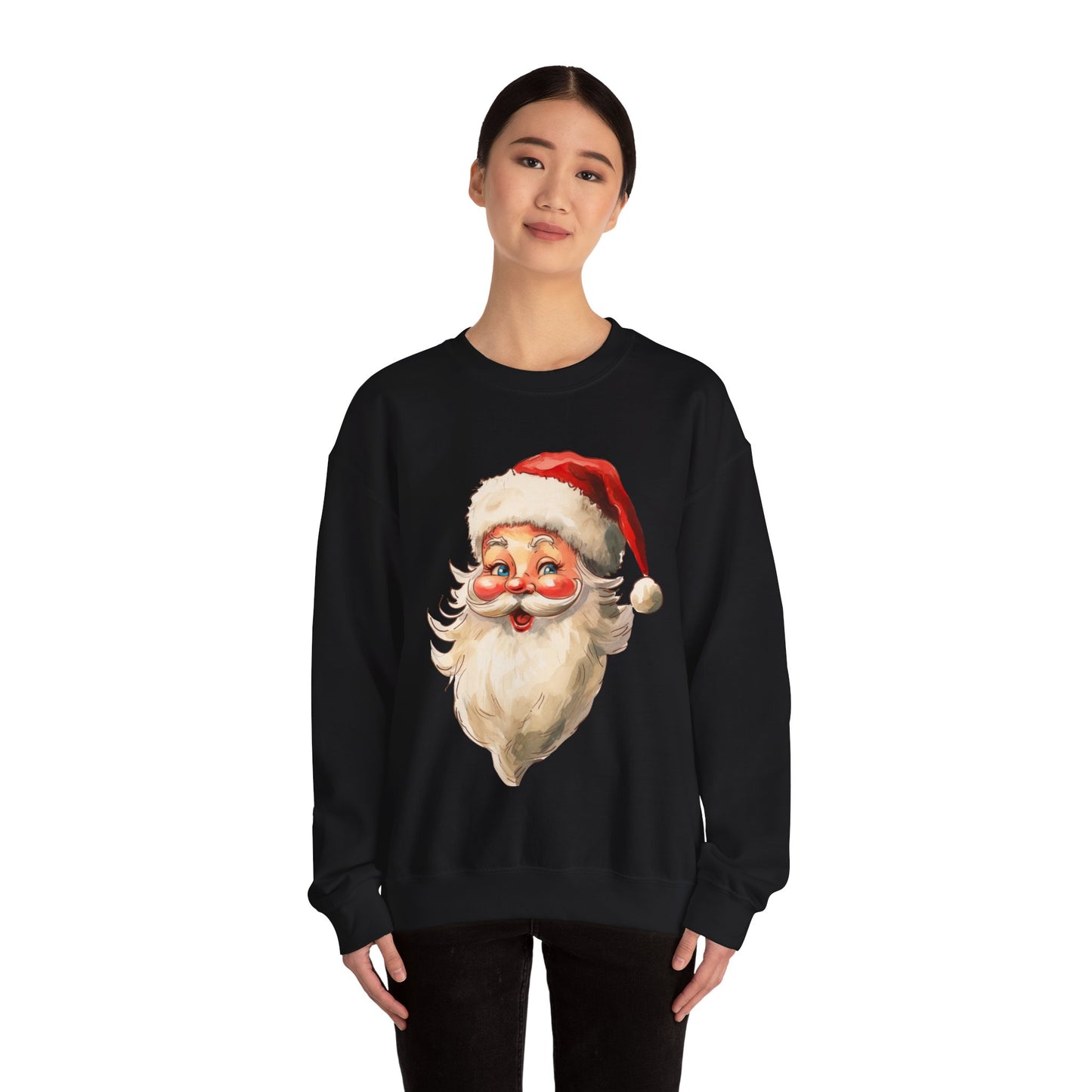 Retro Santa Sweatshirt, Vintage Santa Sweatshirt, Retro Christmas Santa, Holiday Clothing Unisex, Unisex Christmas Sweatshirt