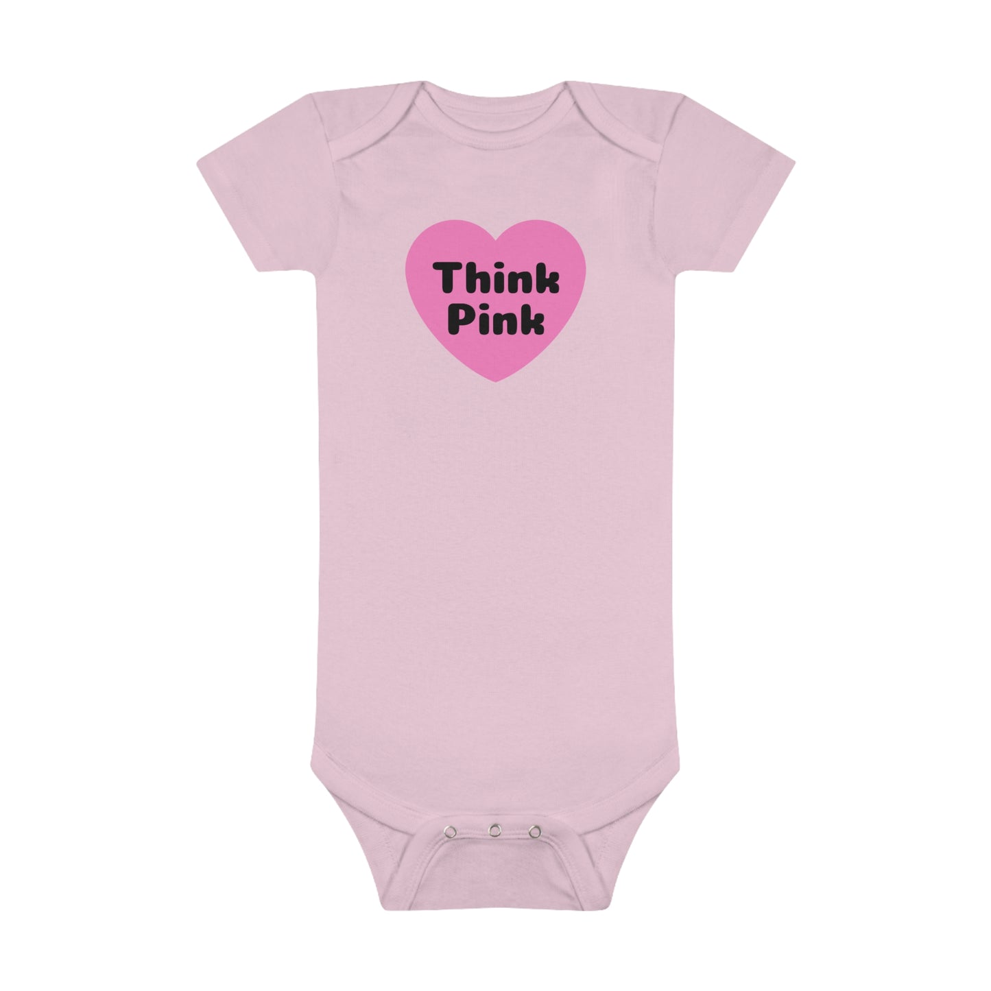 Think Pink, Think Pink Onesie, Think Pink Bodysuit, Think Pink Jumpsuit, Breast Cancer Awareness, Baby Short Sleeve Onesie®
